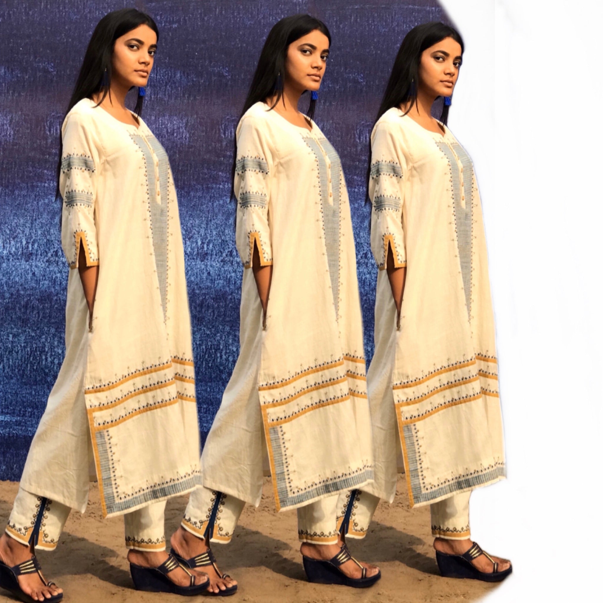 Narrow offwhite pants