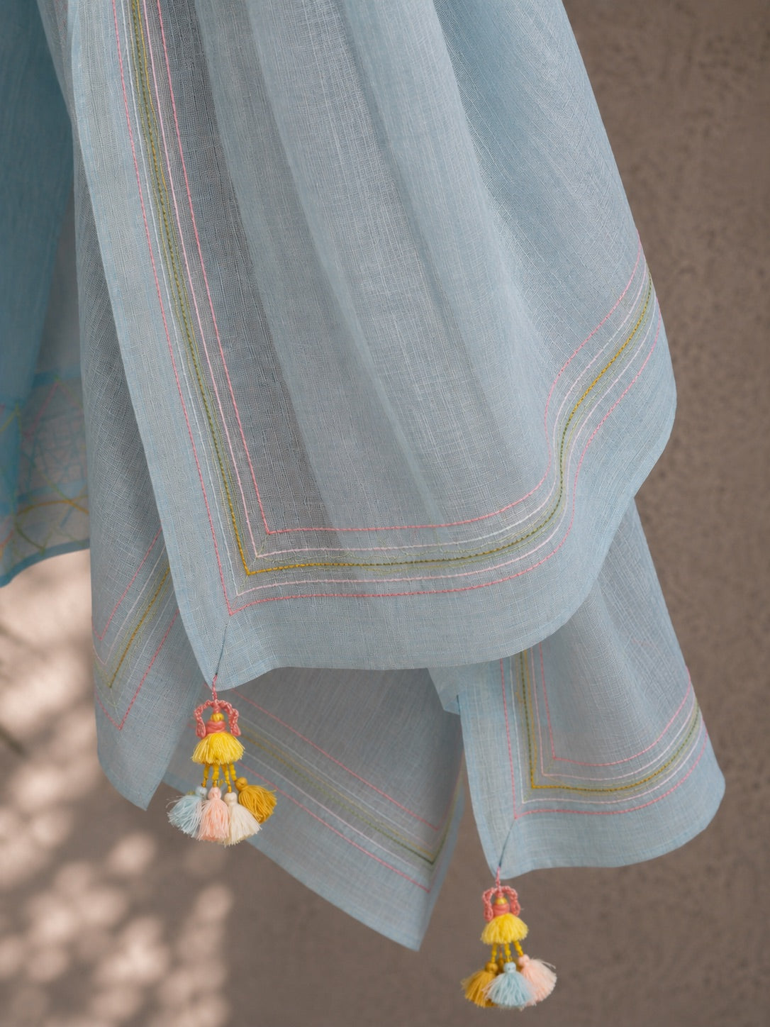 Ice Blue Kurta Set with Dupatta