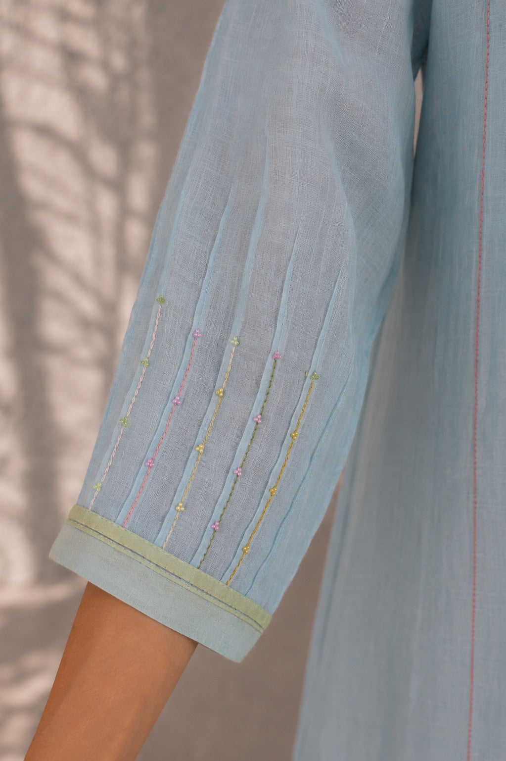 Ice Blue Kurta Set with Dupatta
