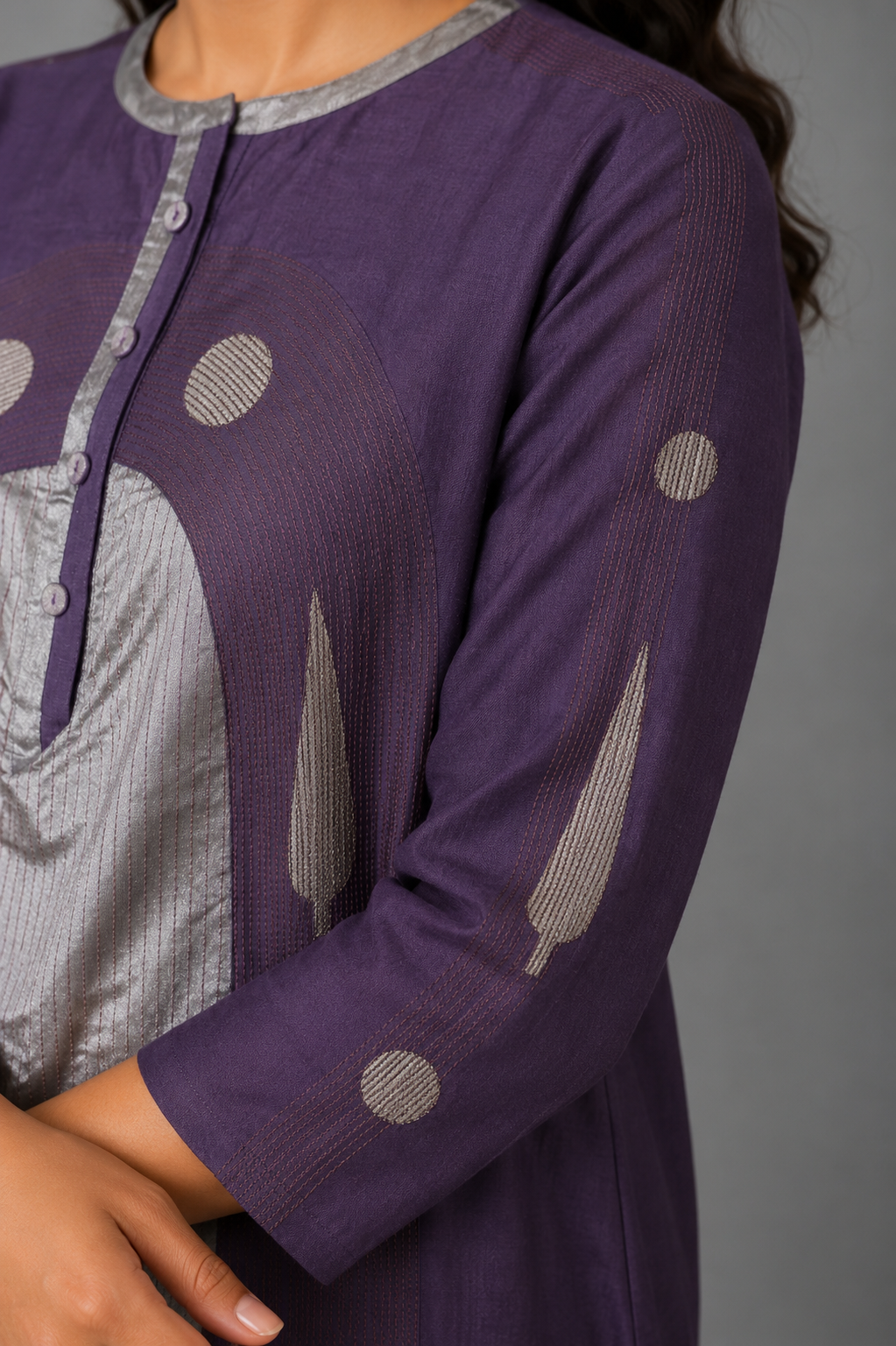 Arch - Plum Brown Kurta Set