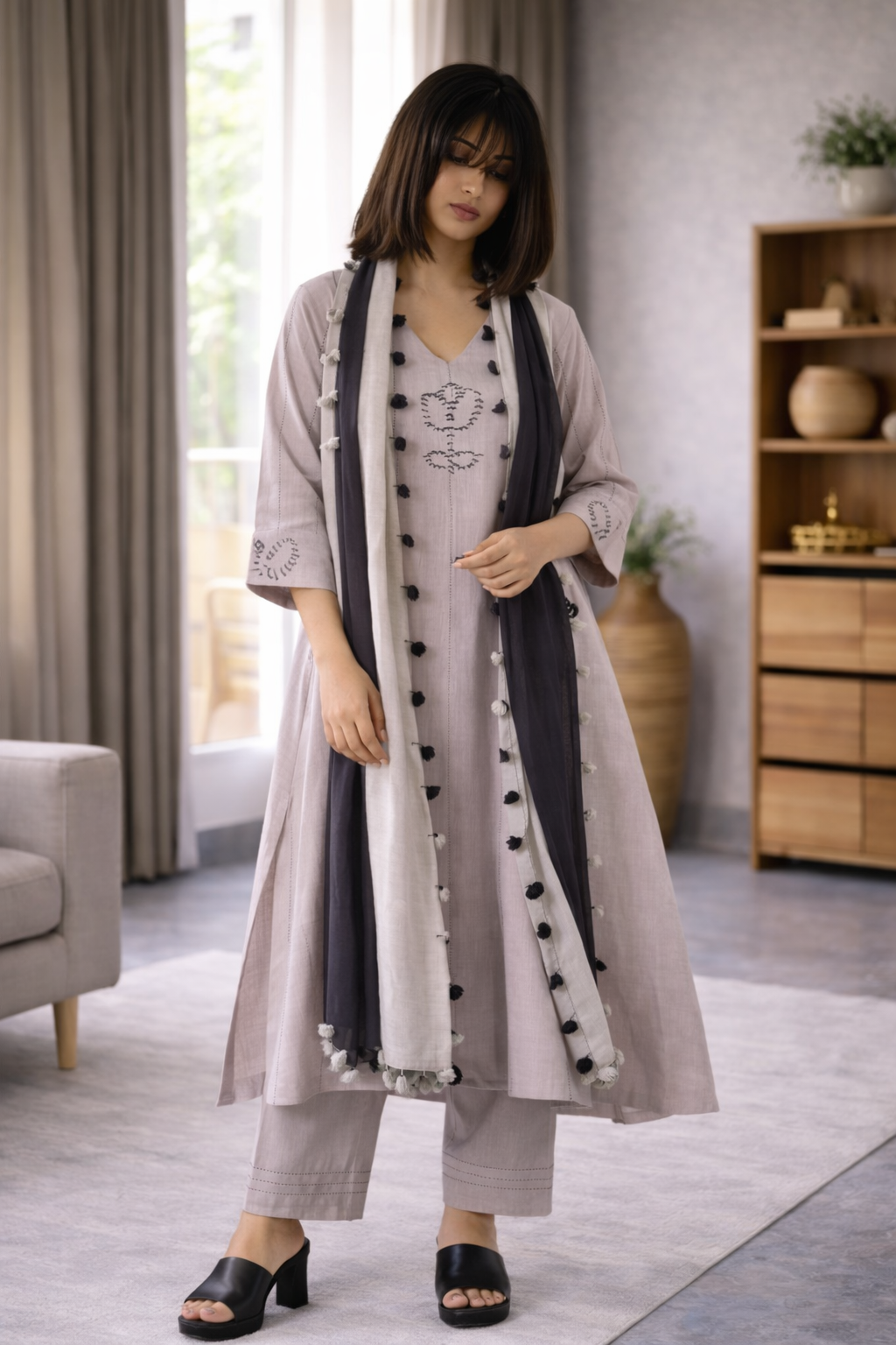 Chrome Grey Kurta Set