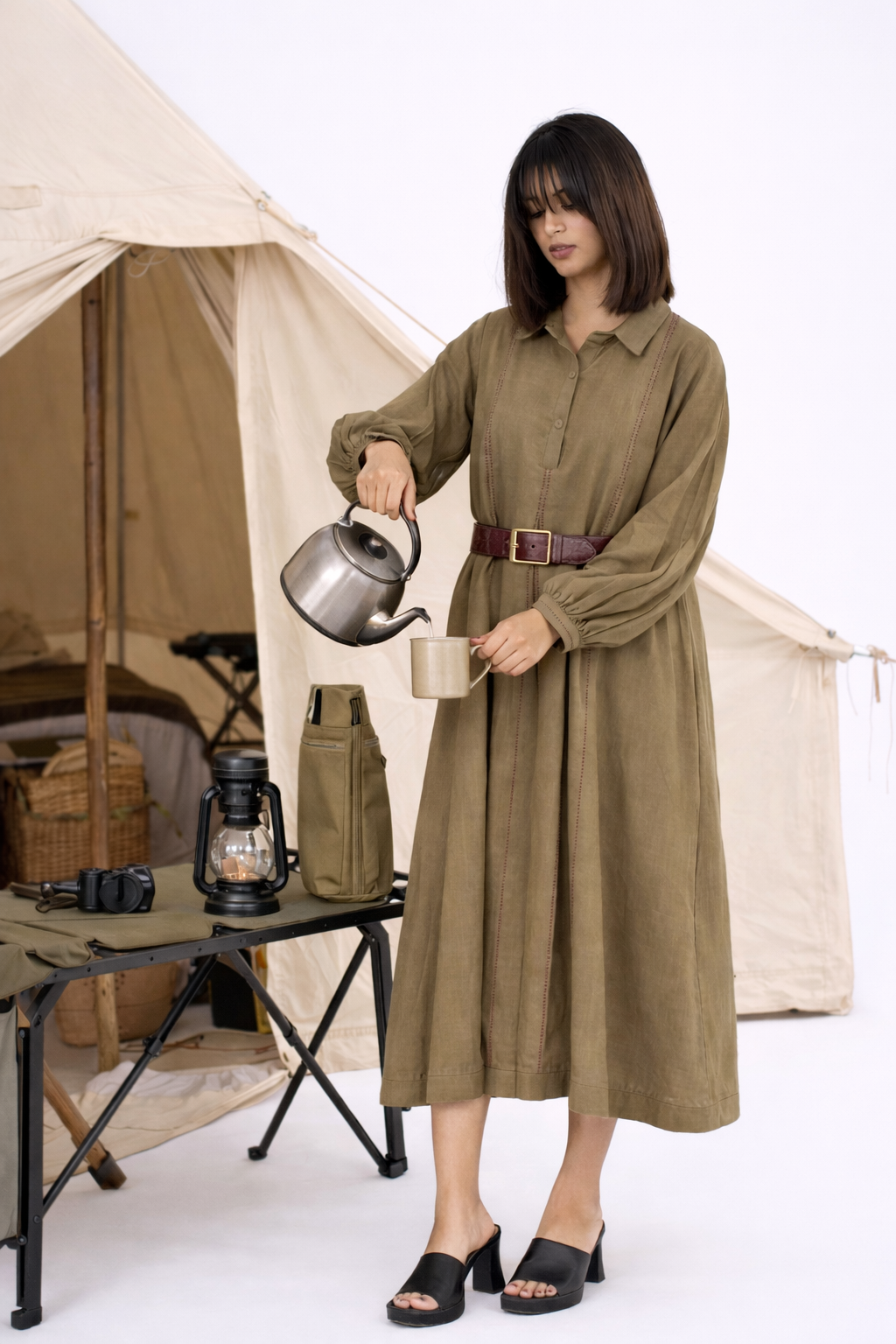 Olive Khakhi Dress