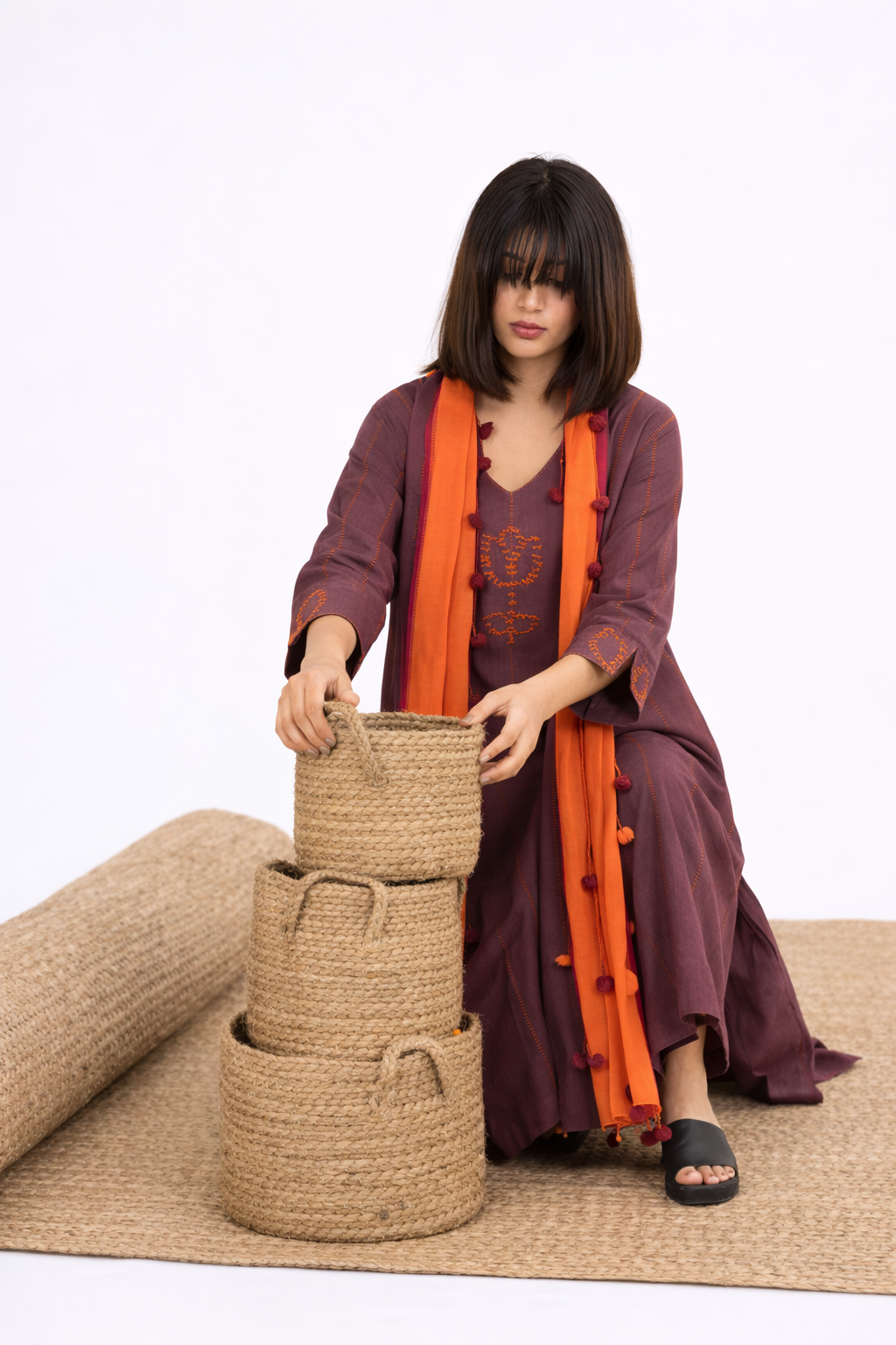 ChestNut Brown Kurta Set