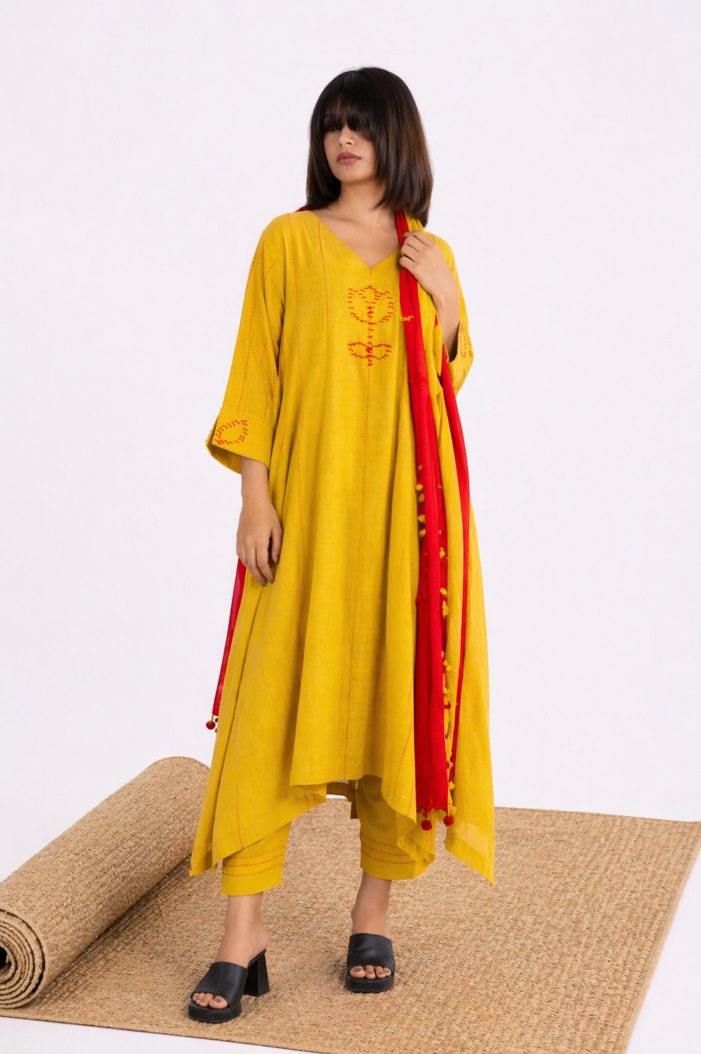 Corn Yellow Kurta Set