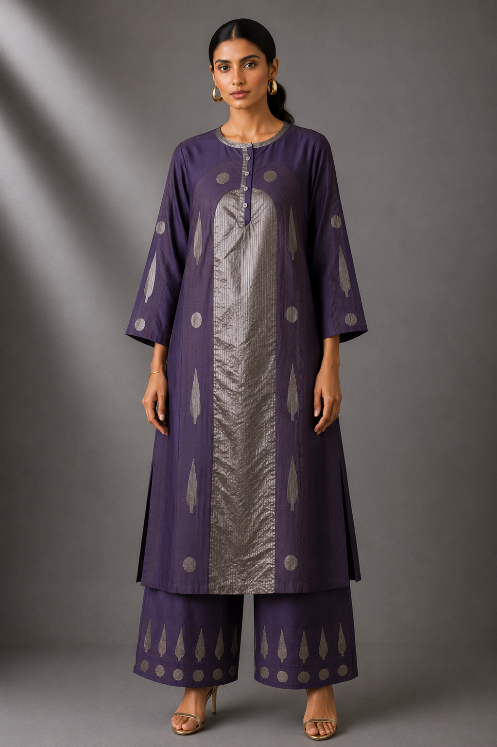 Arch - Plum Brown Kurta Set