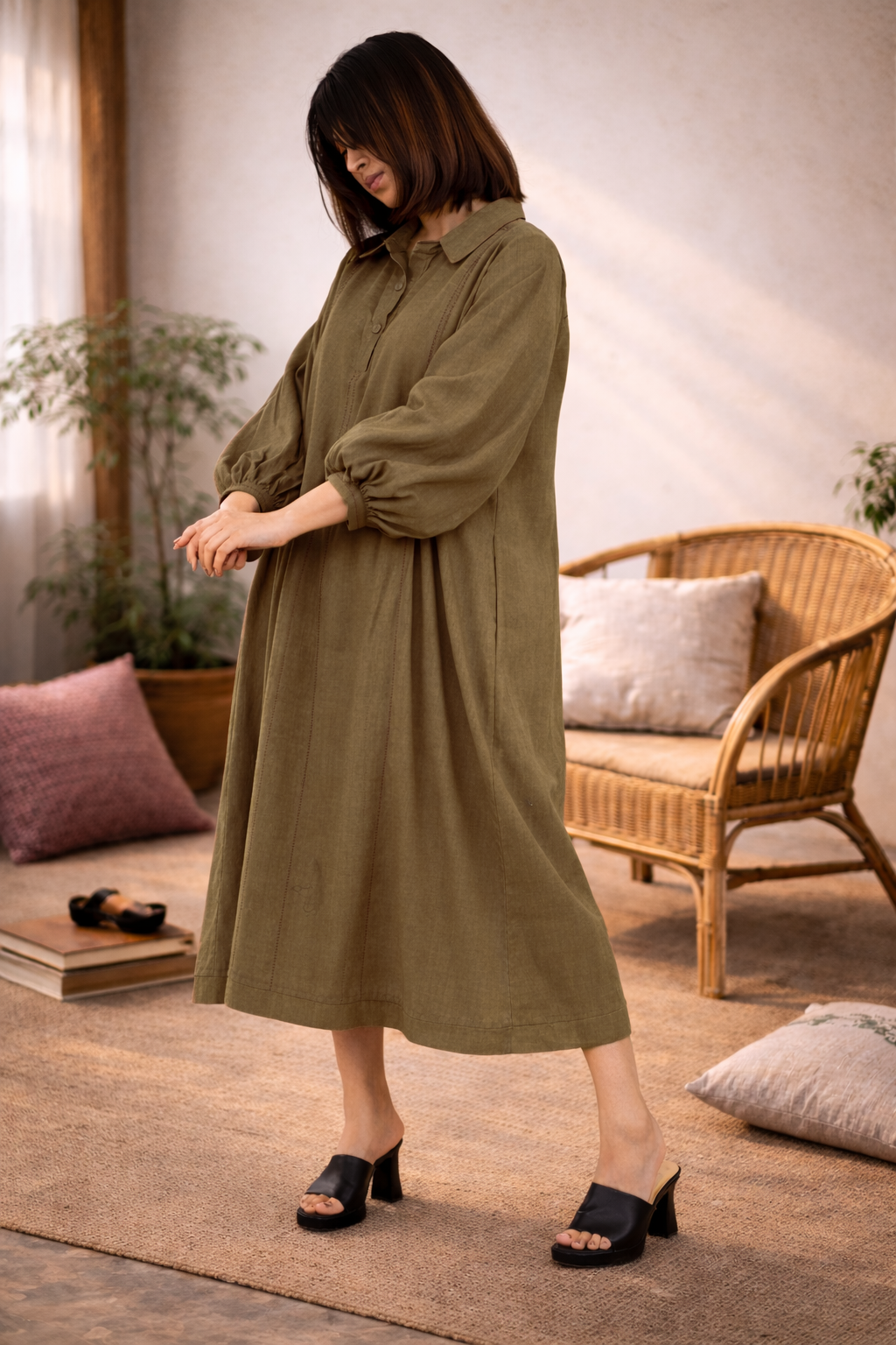 Olive Khakhi Dress