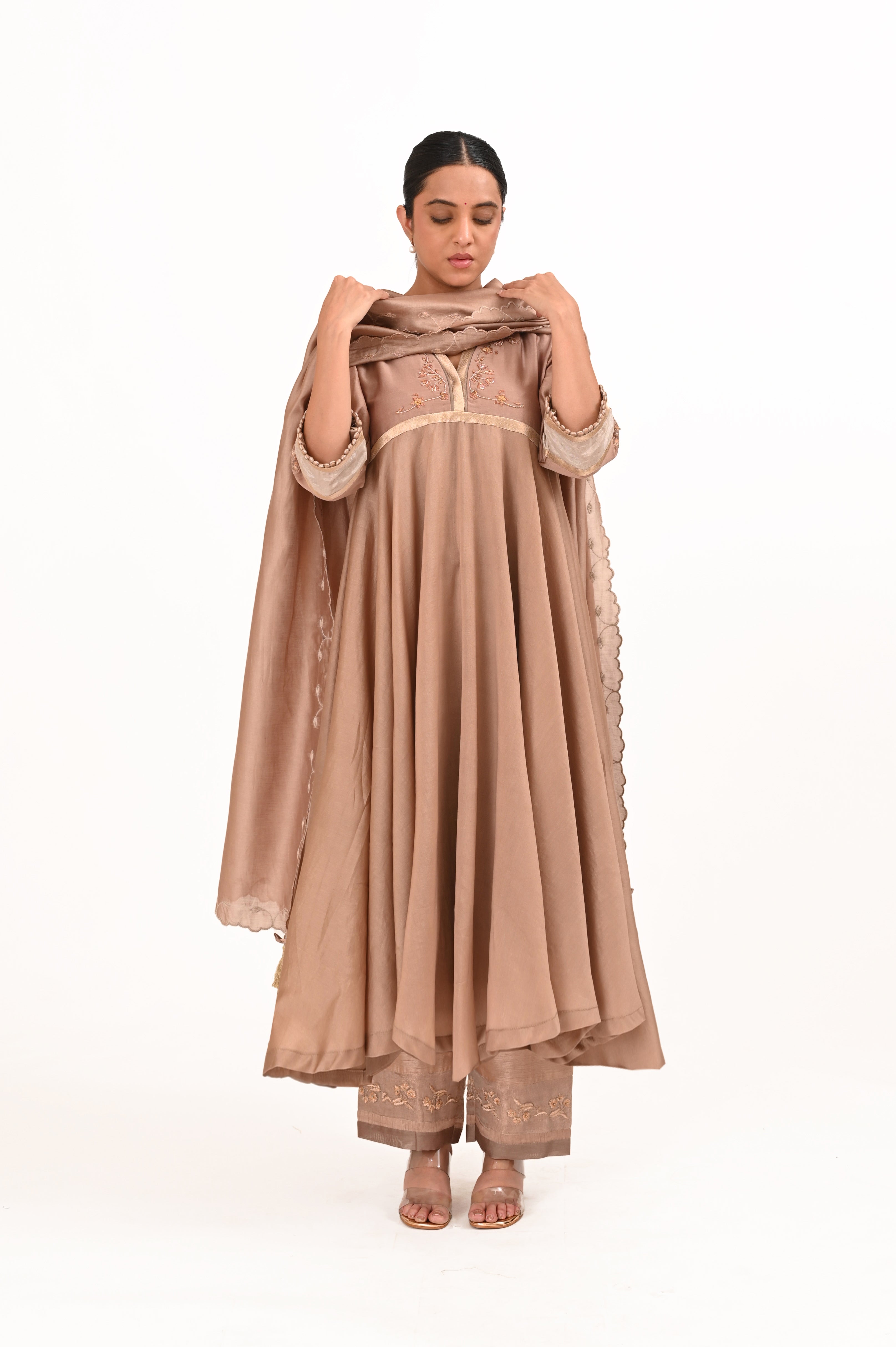 LILA - Ekru - Anarkali Set