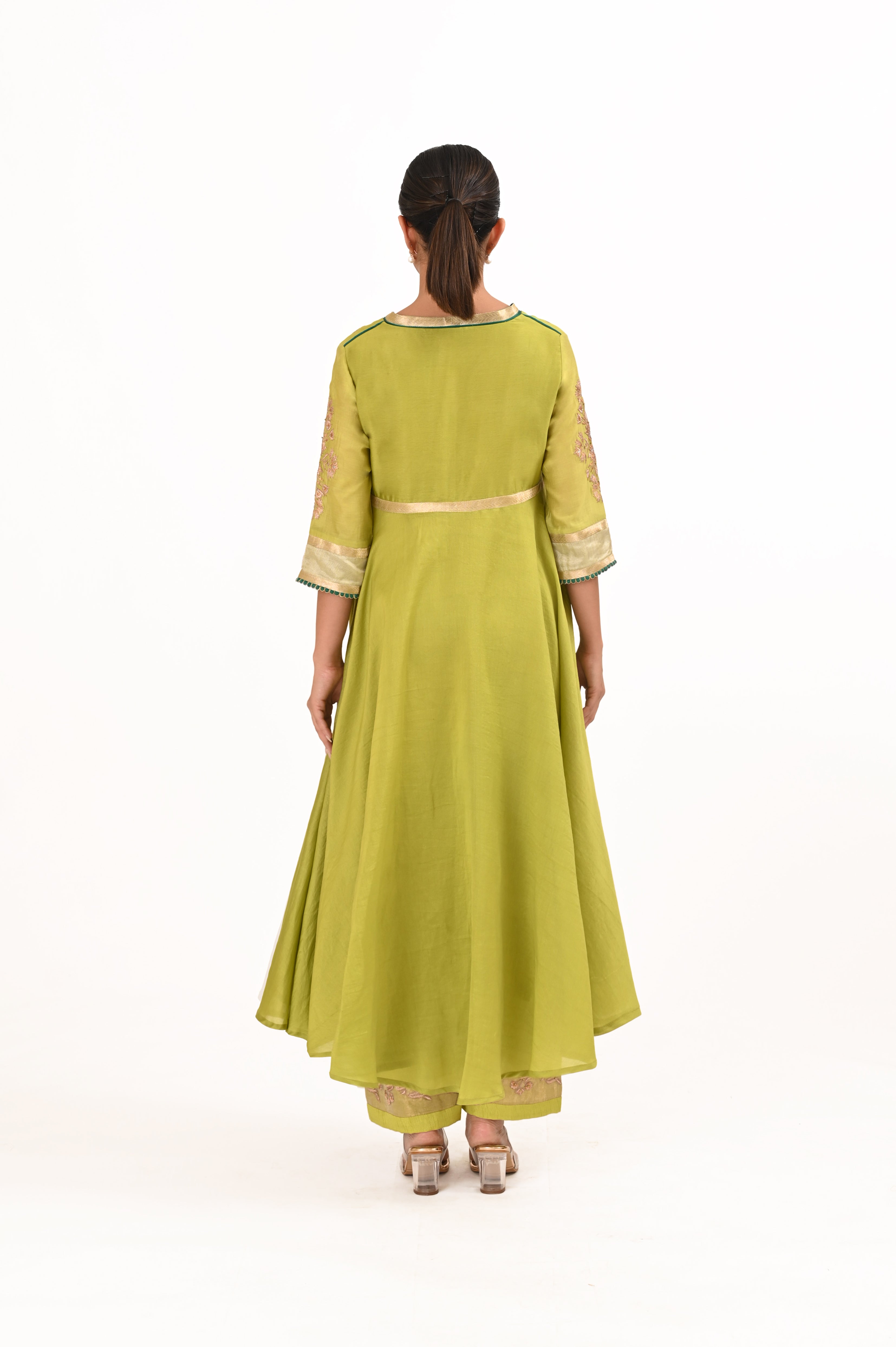 LILA - Lime Green - Anarkali Set