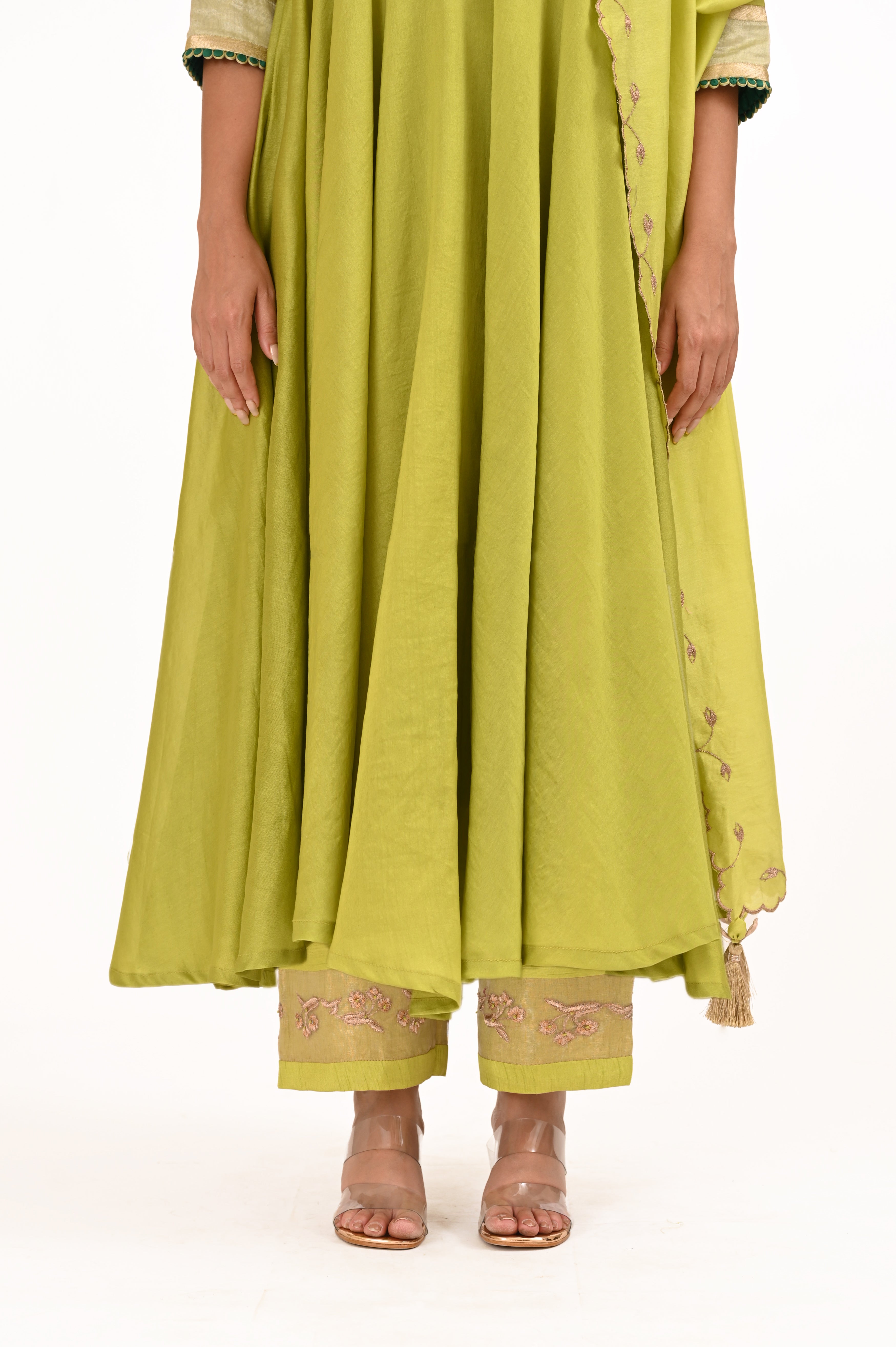 LILA - Lime Green - Anarkali Set