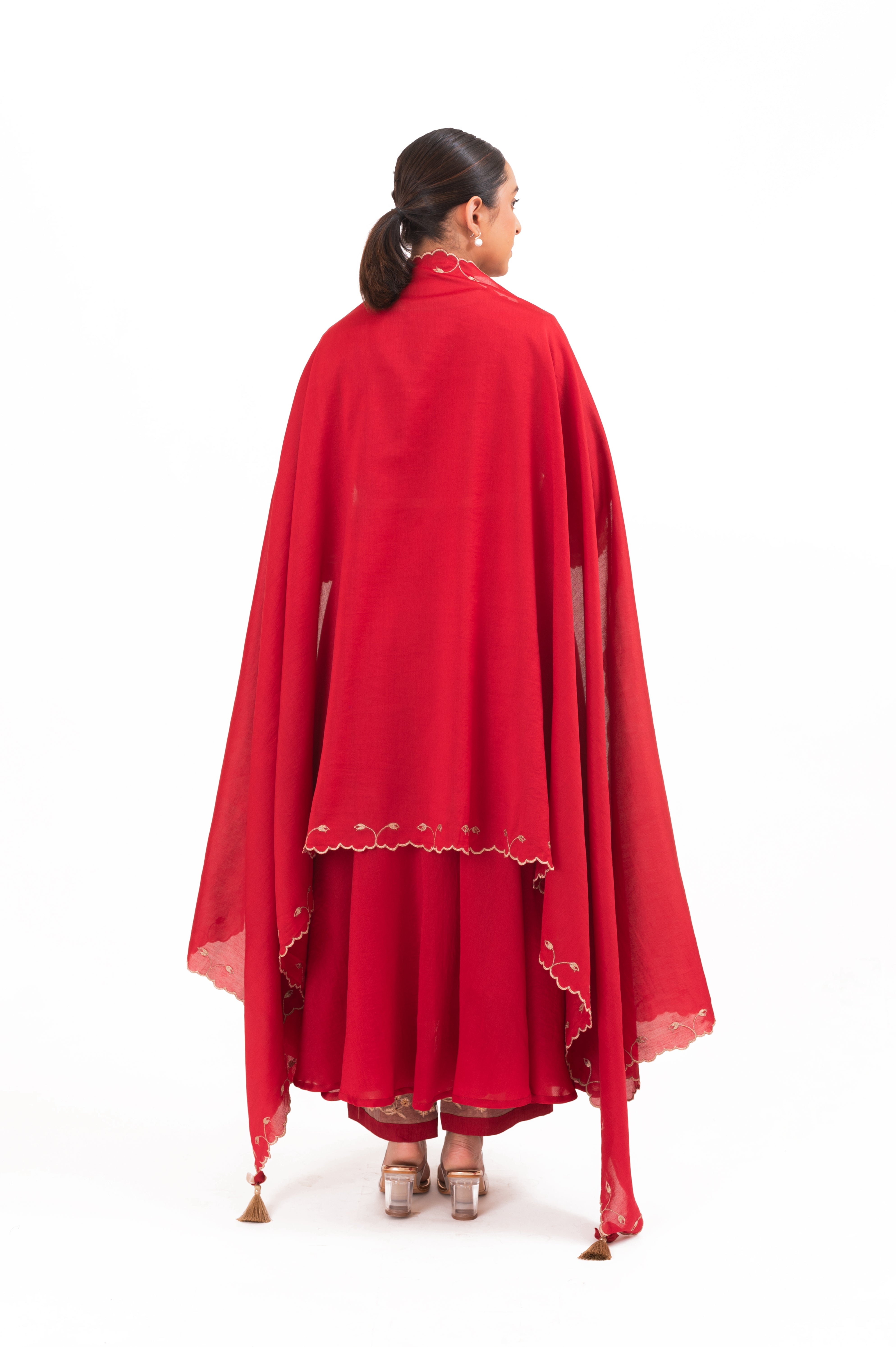 LILA - Crimson Red - Anarkali Set