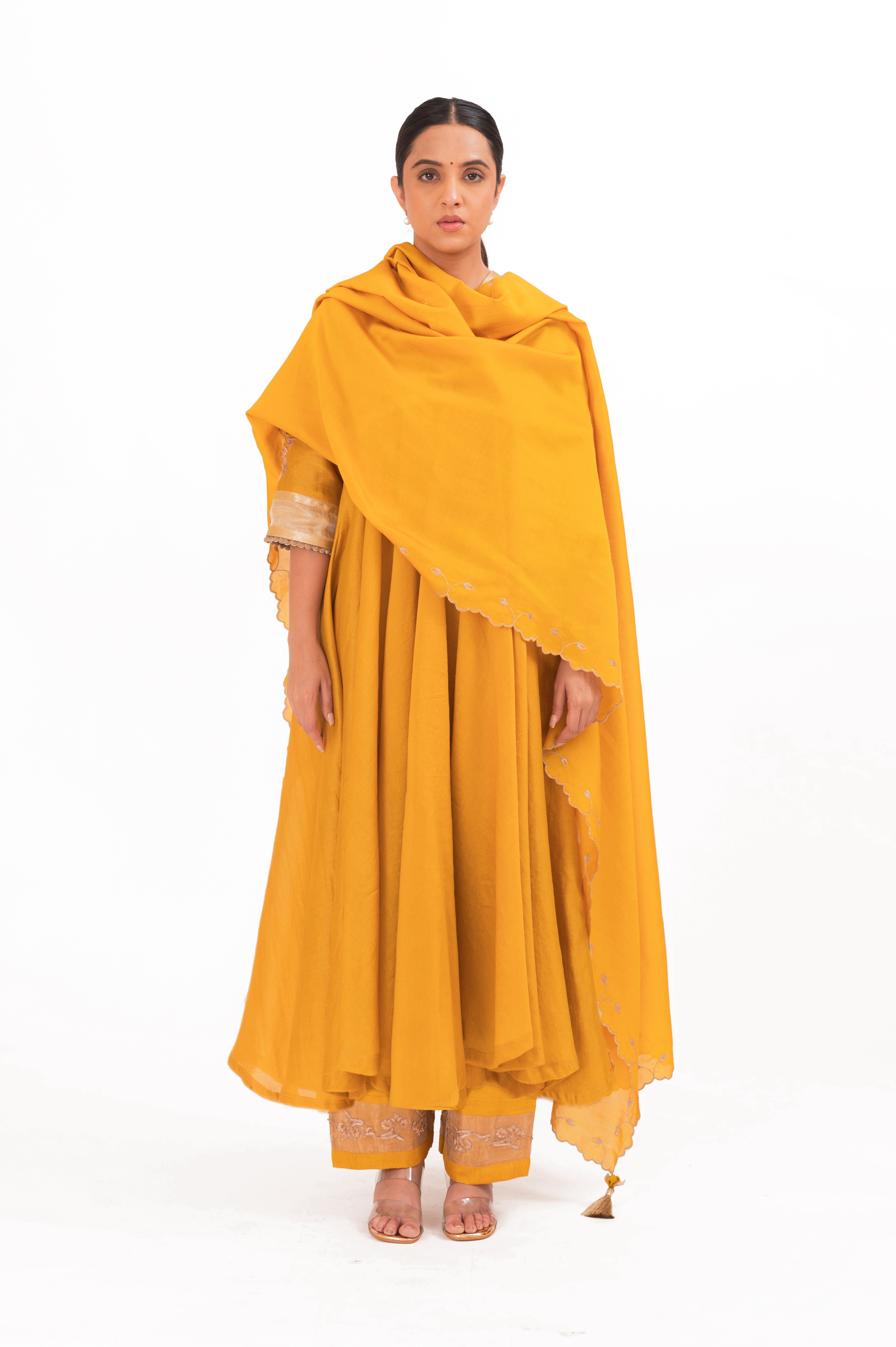 LILA - Golden Yellow - Anarkali Set