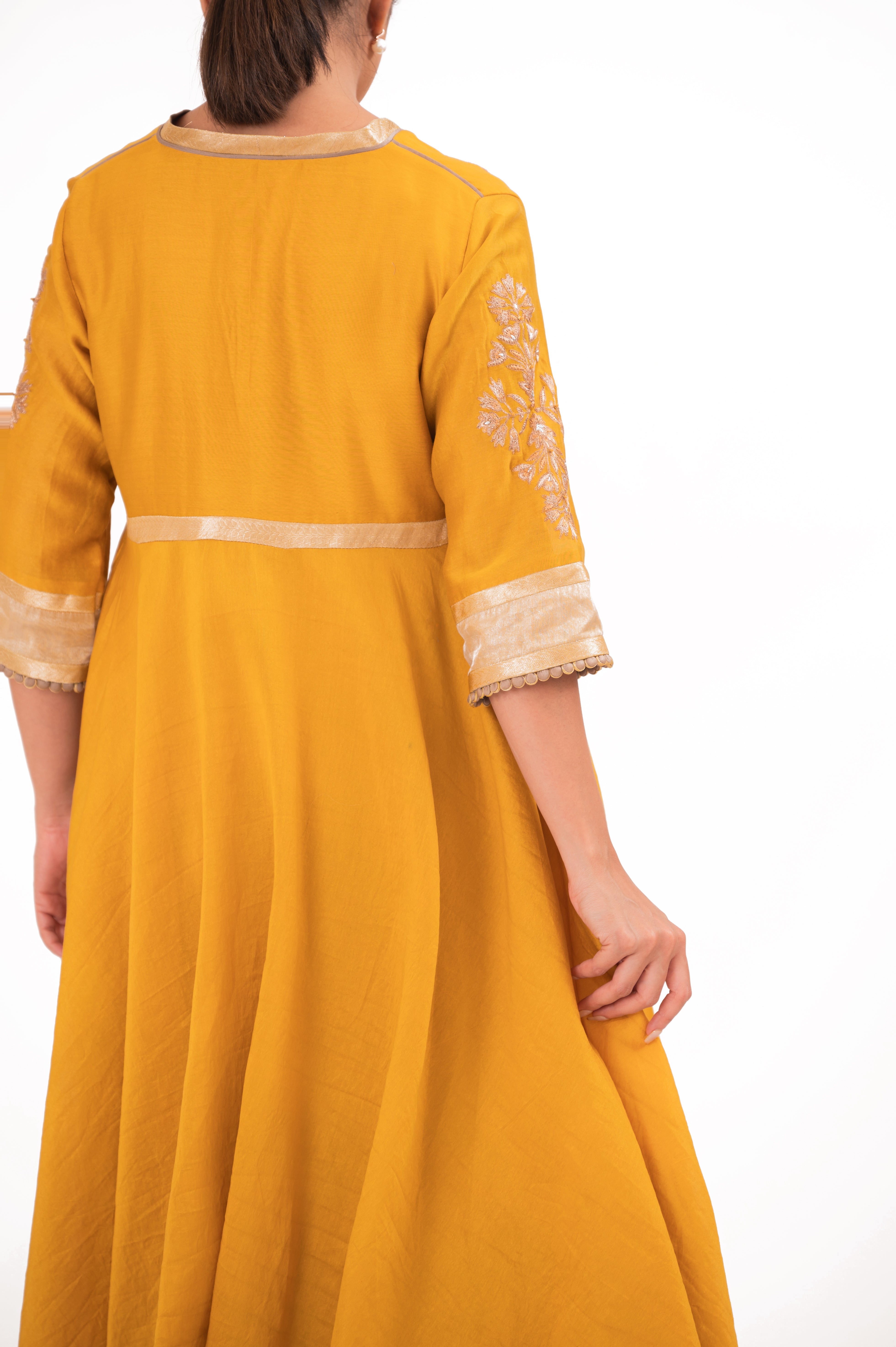 LILA - Golden Yellow - Anarkali Set