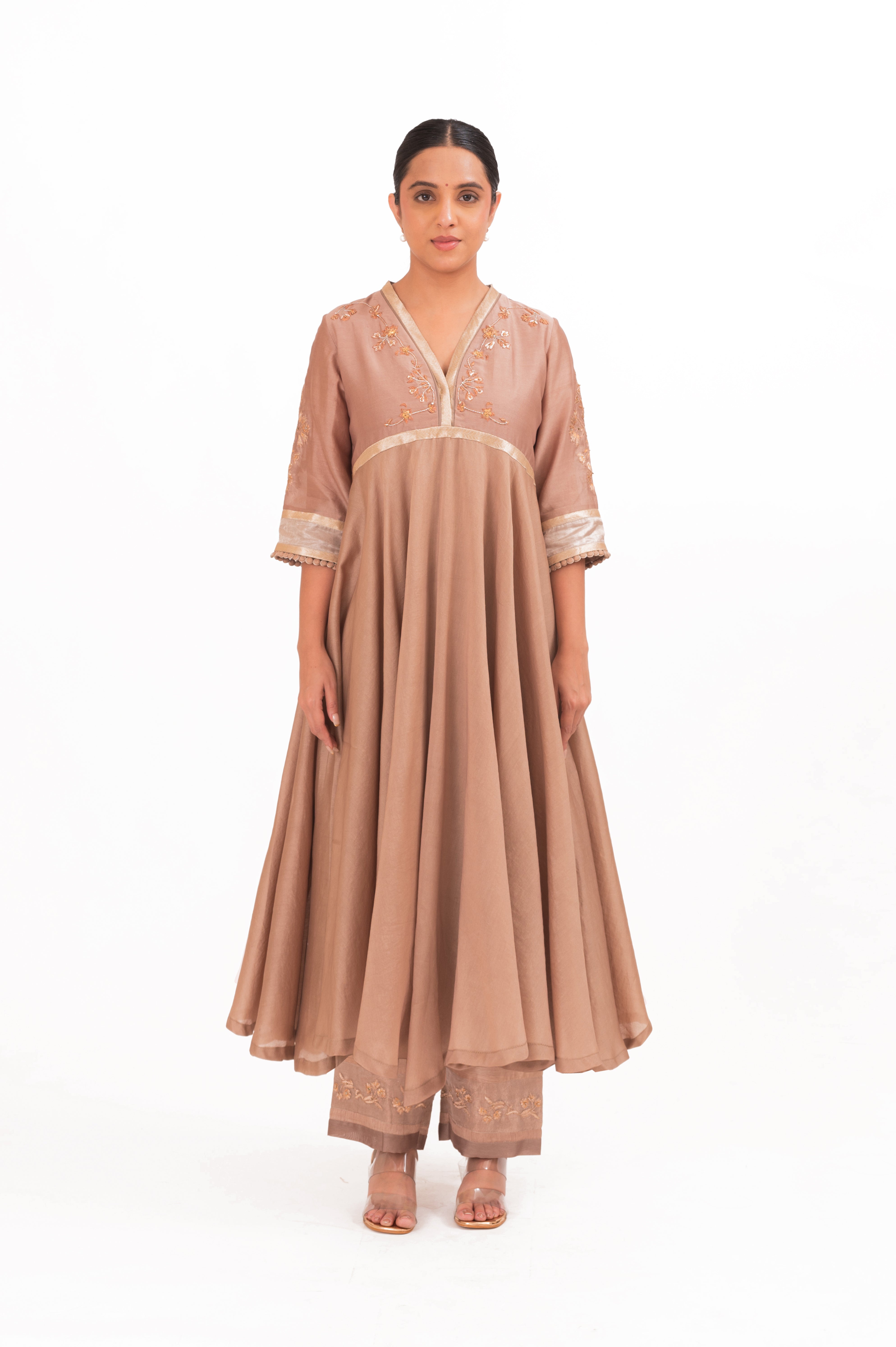 LILA - Ekru - Anarkali Set