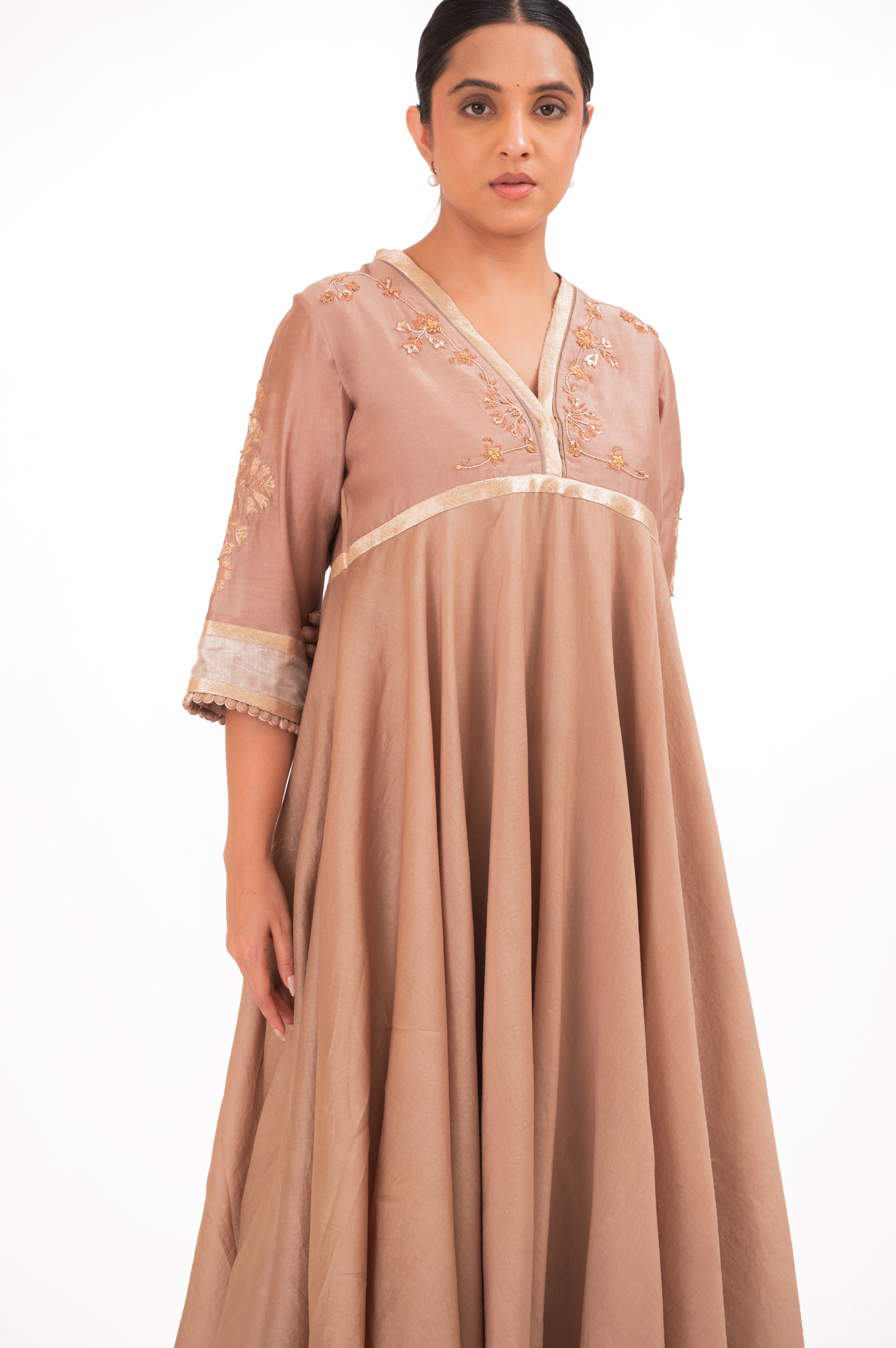 LILA - Ekru - Anarkali Set