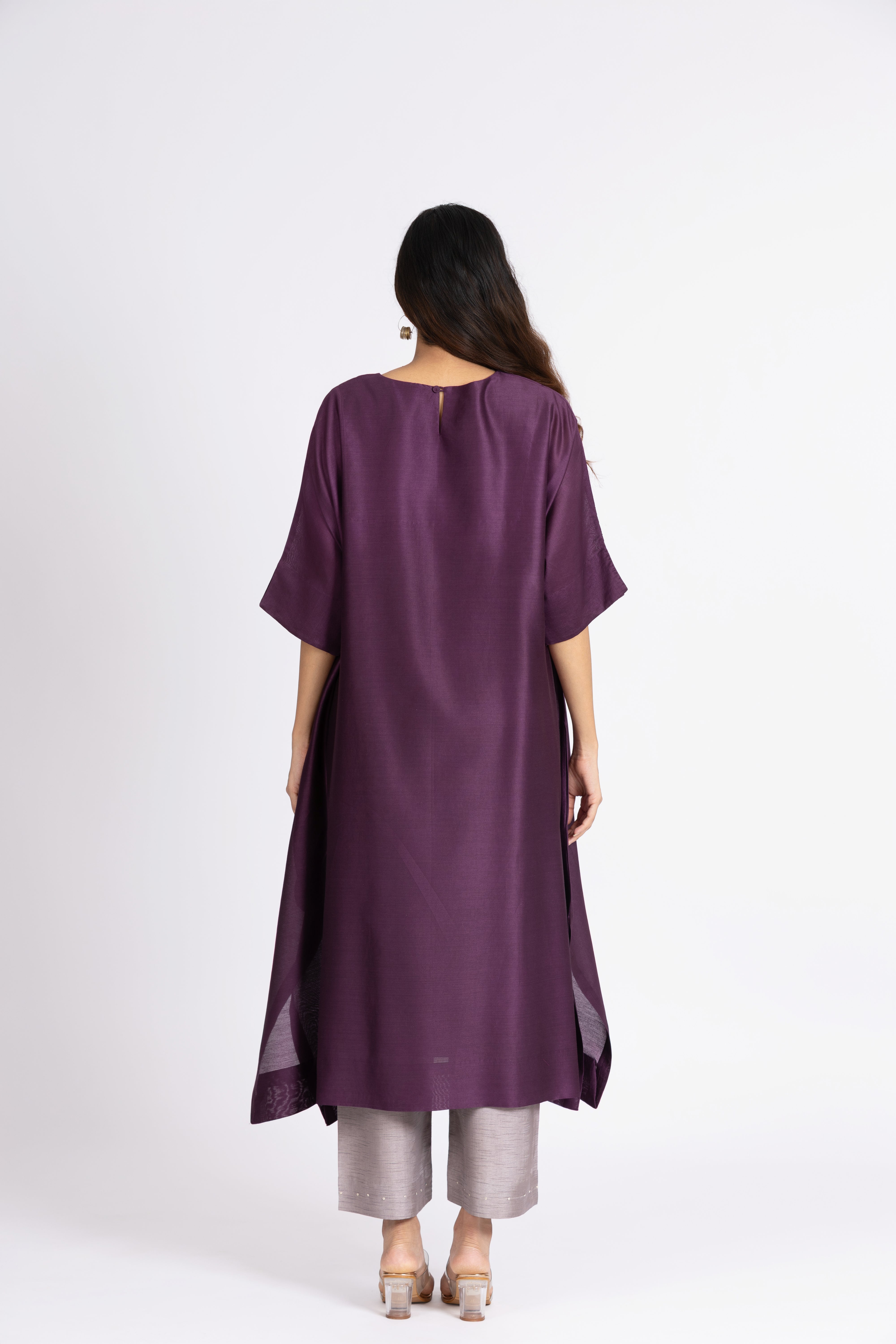 Choco Plum Kimono Kurta / Dress