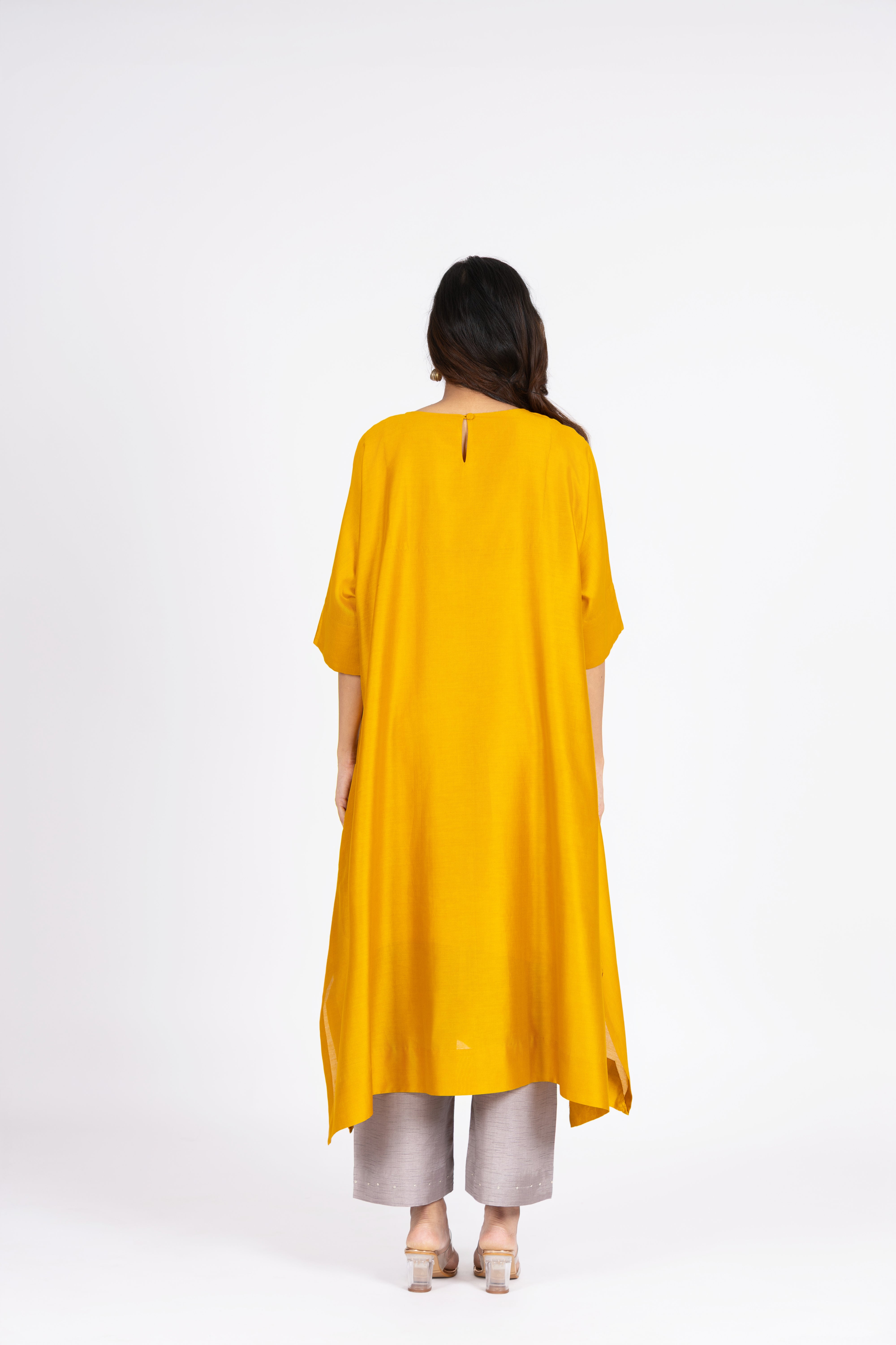Golden Yellow Kimono Kurta / Dress