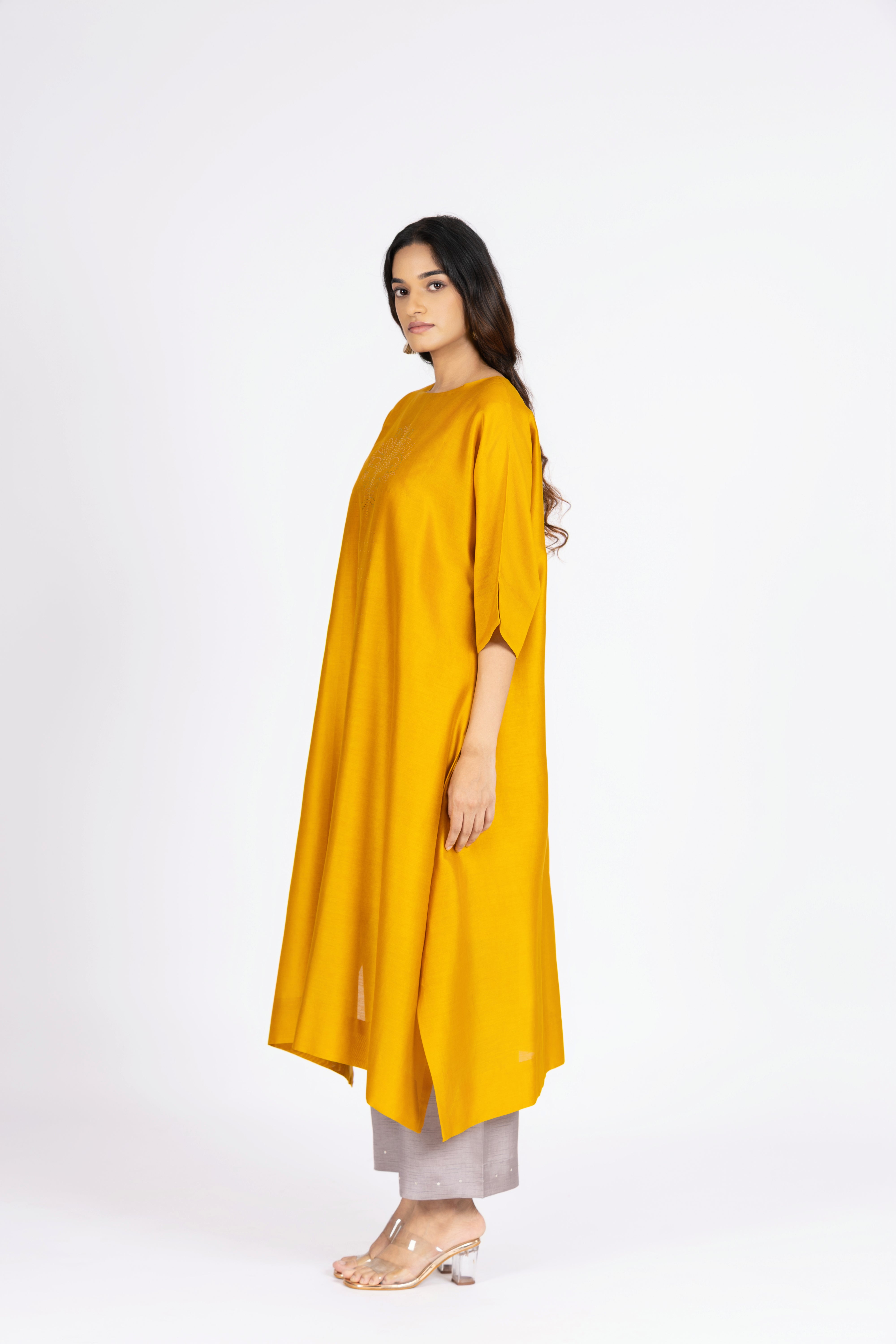 Golden Yellow Kimono Kurta / Dress