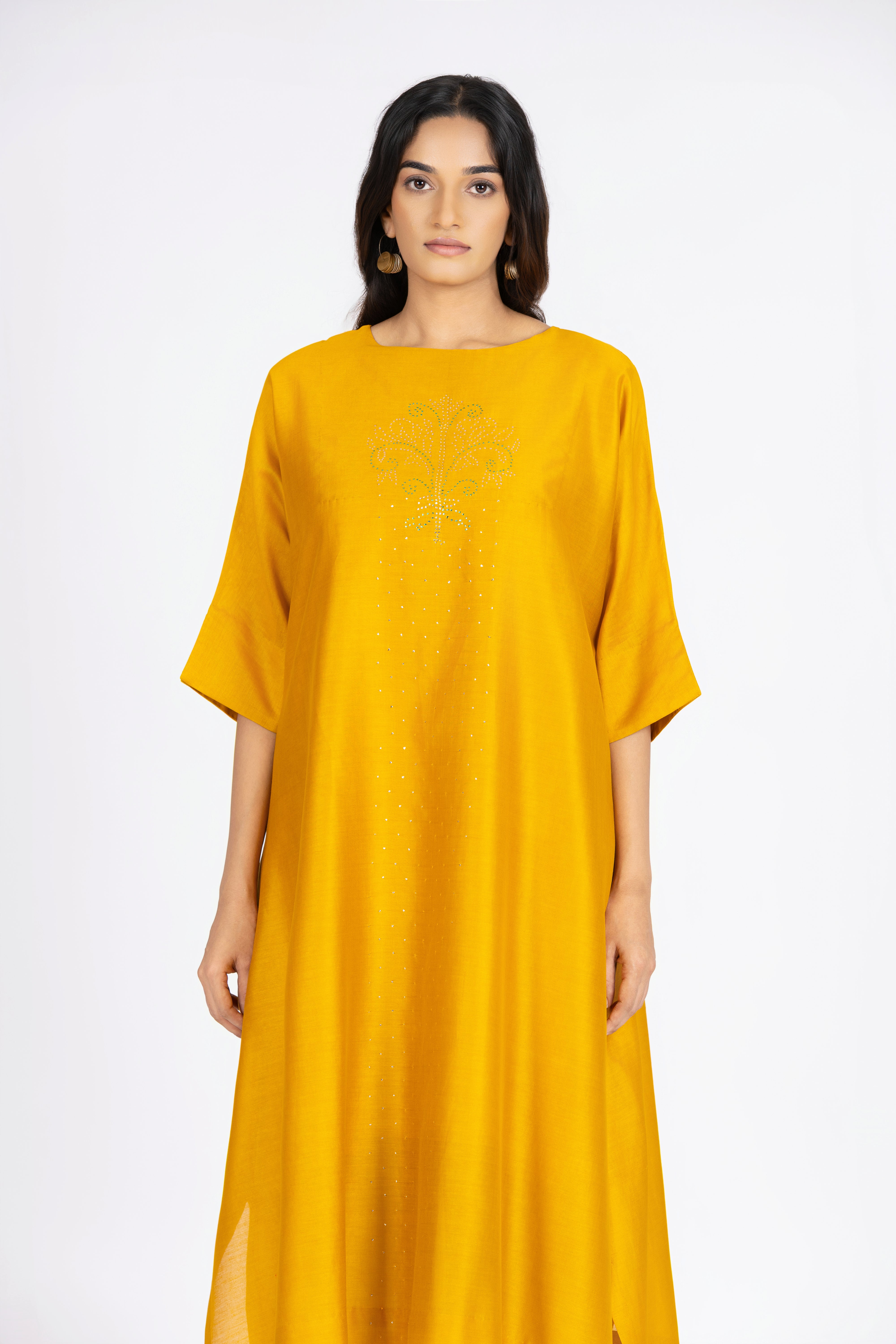 Golden Yellow Kimono Kurta / Dress