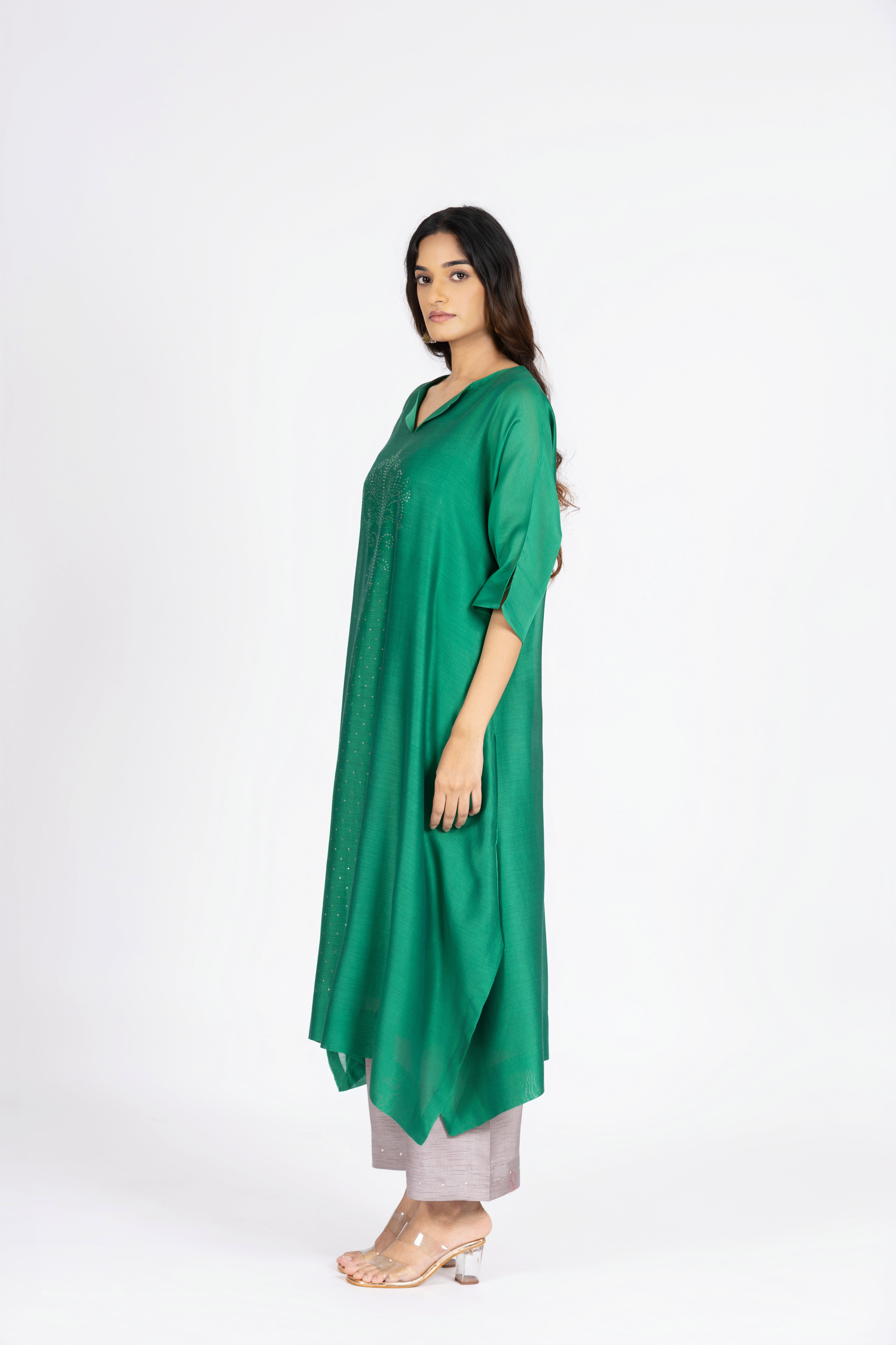 Emerald Green Kimono Kurta / Dress