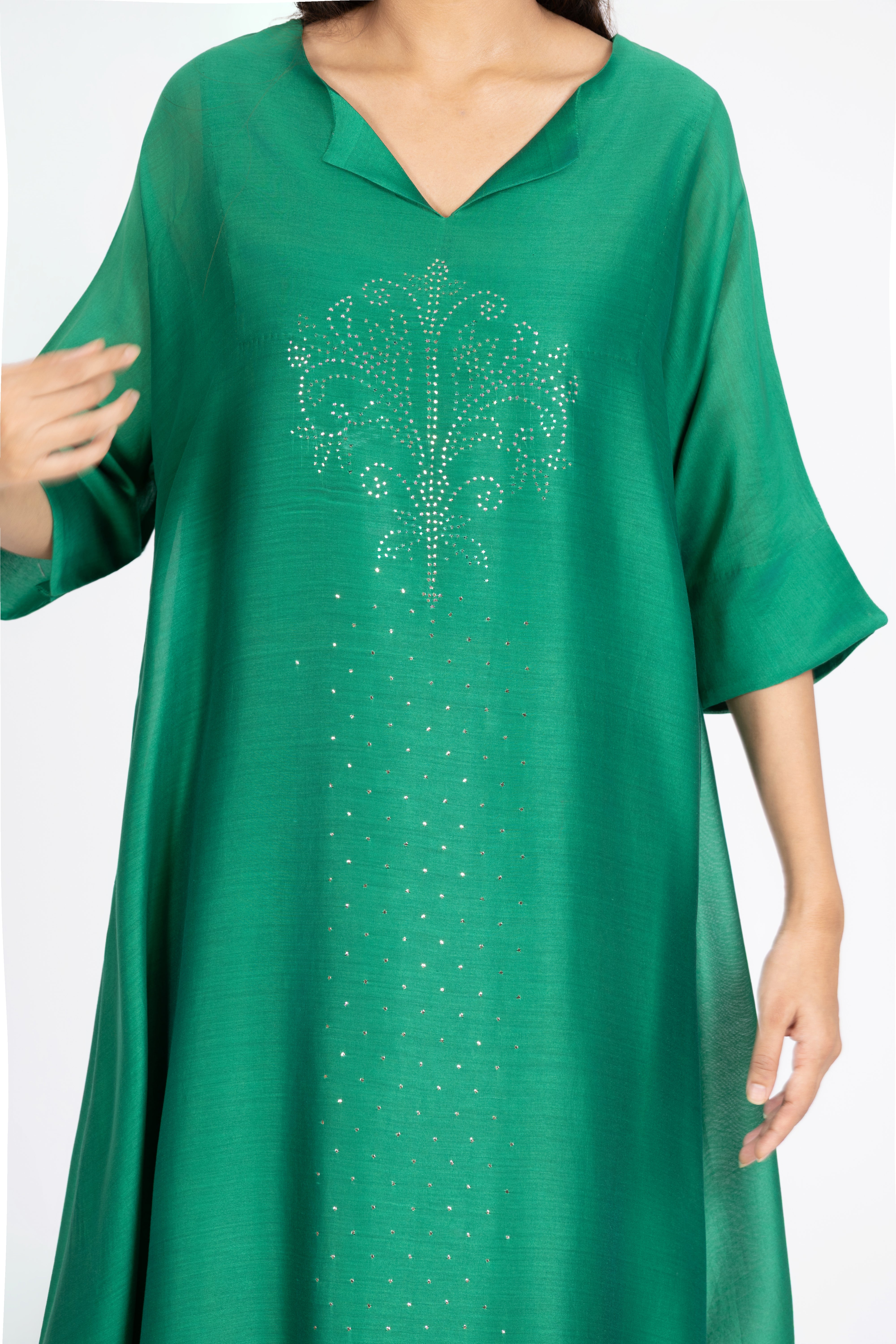 Emerald Green Kimono Kurta / Dress