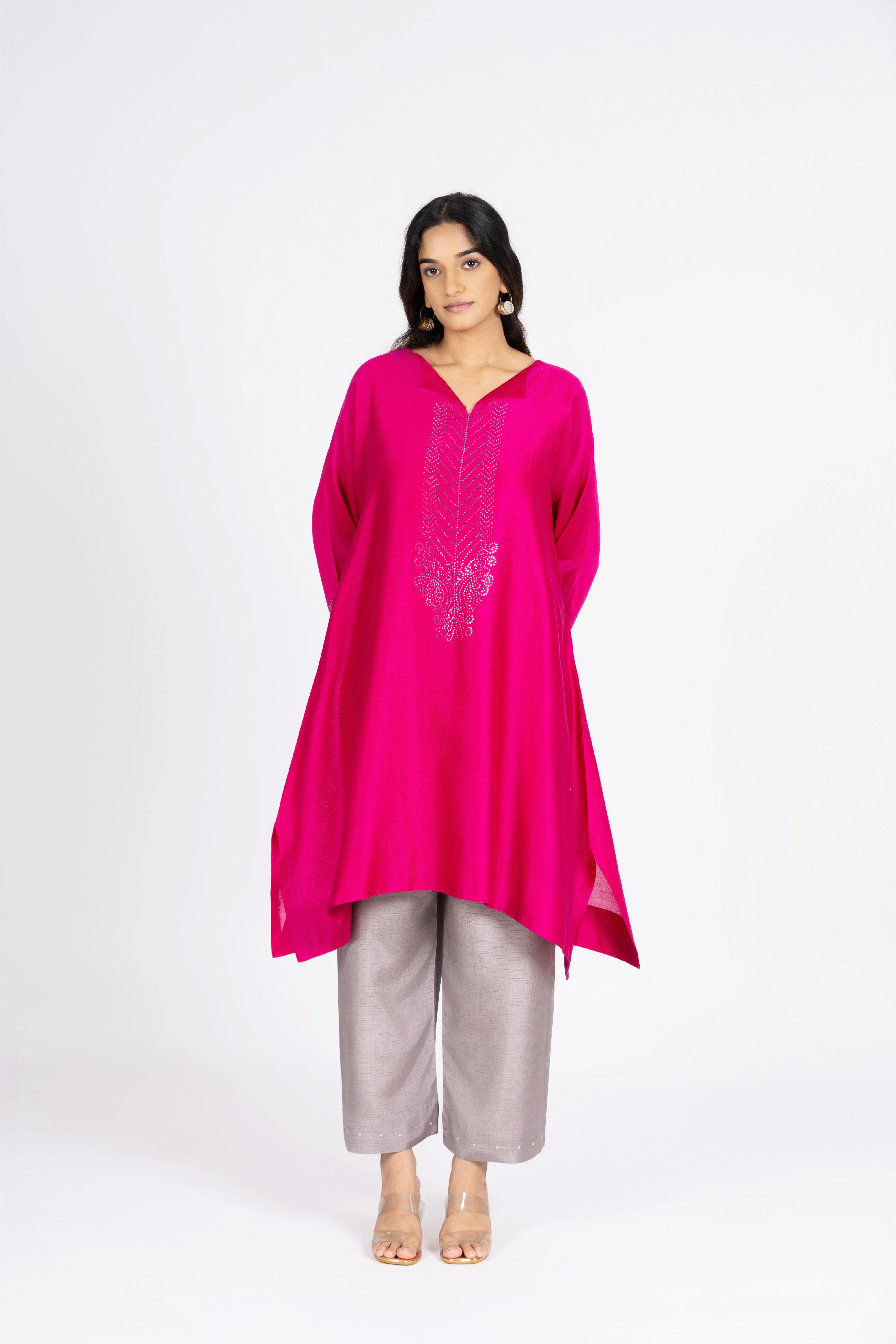 Strawberry Pink Kimono Tunic