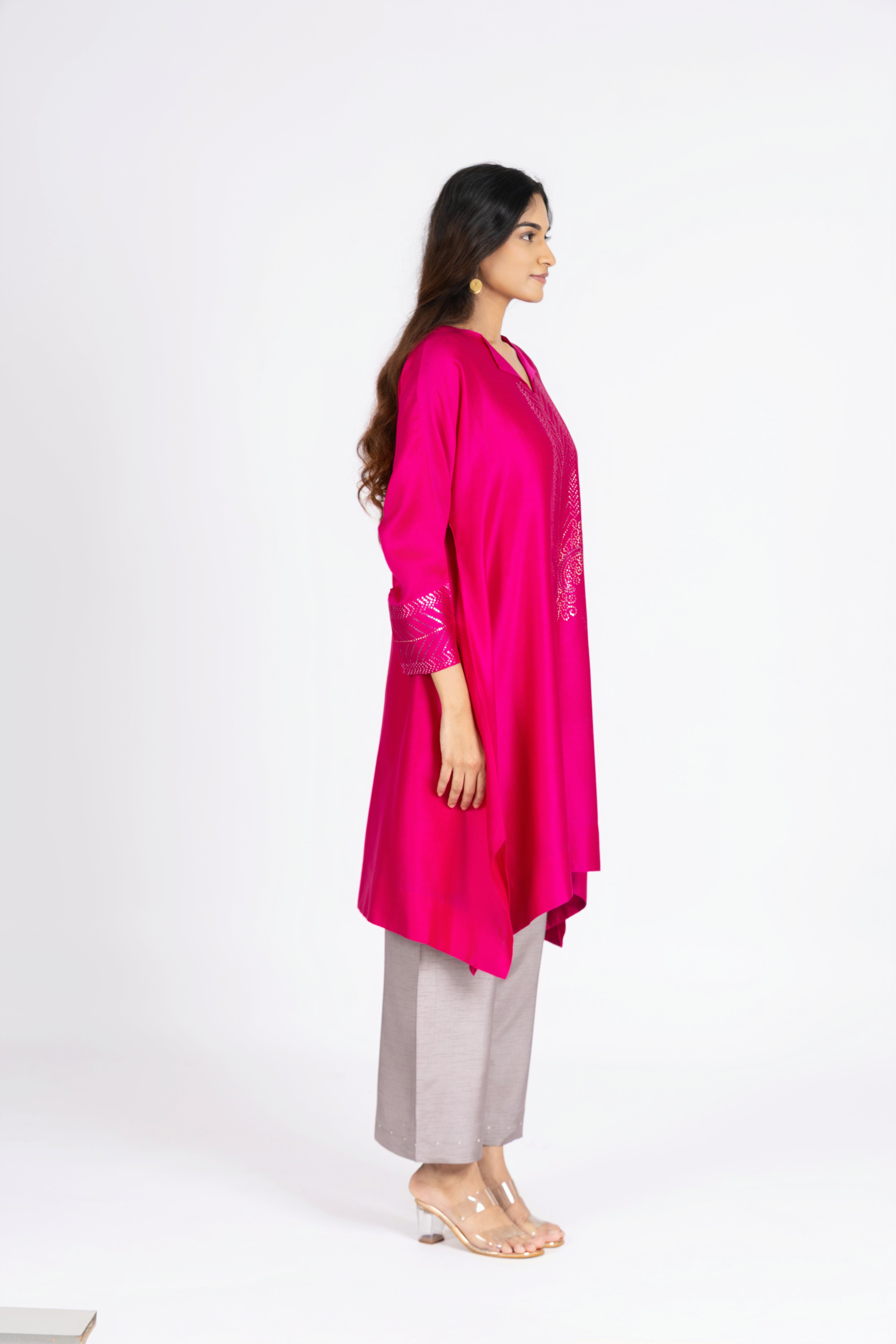 Strawberry Pink Kimono Tunic