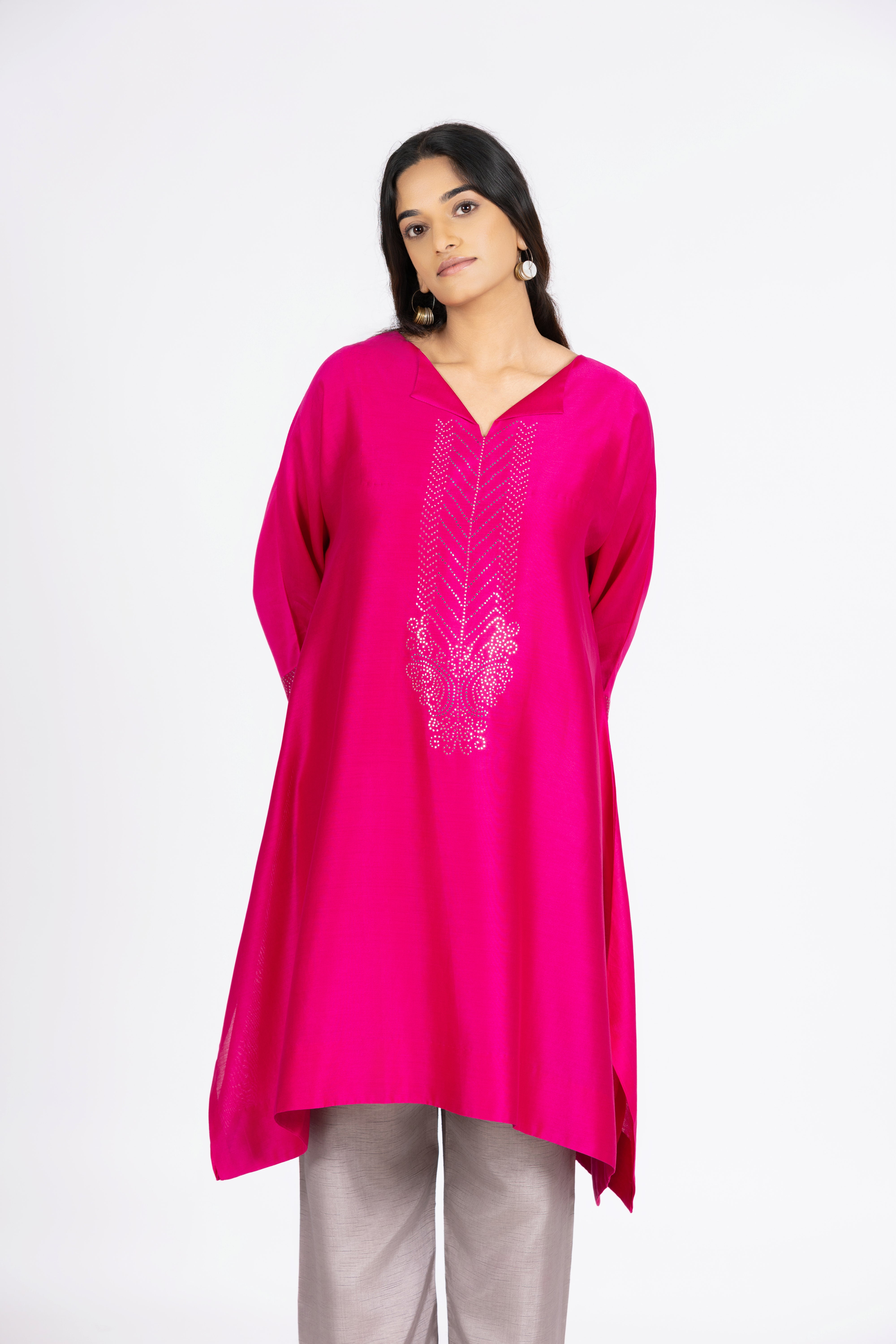 Strawberry Pink Kimono Tunic