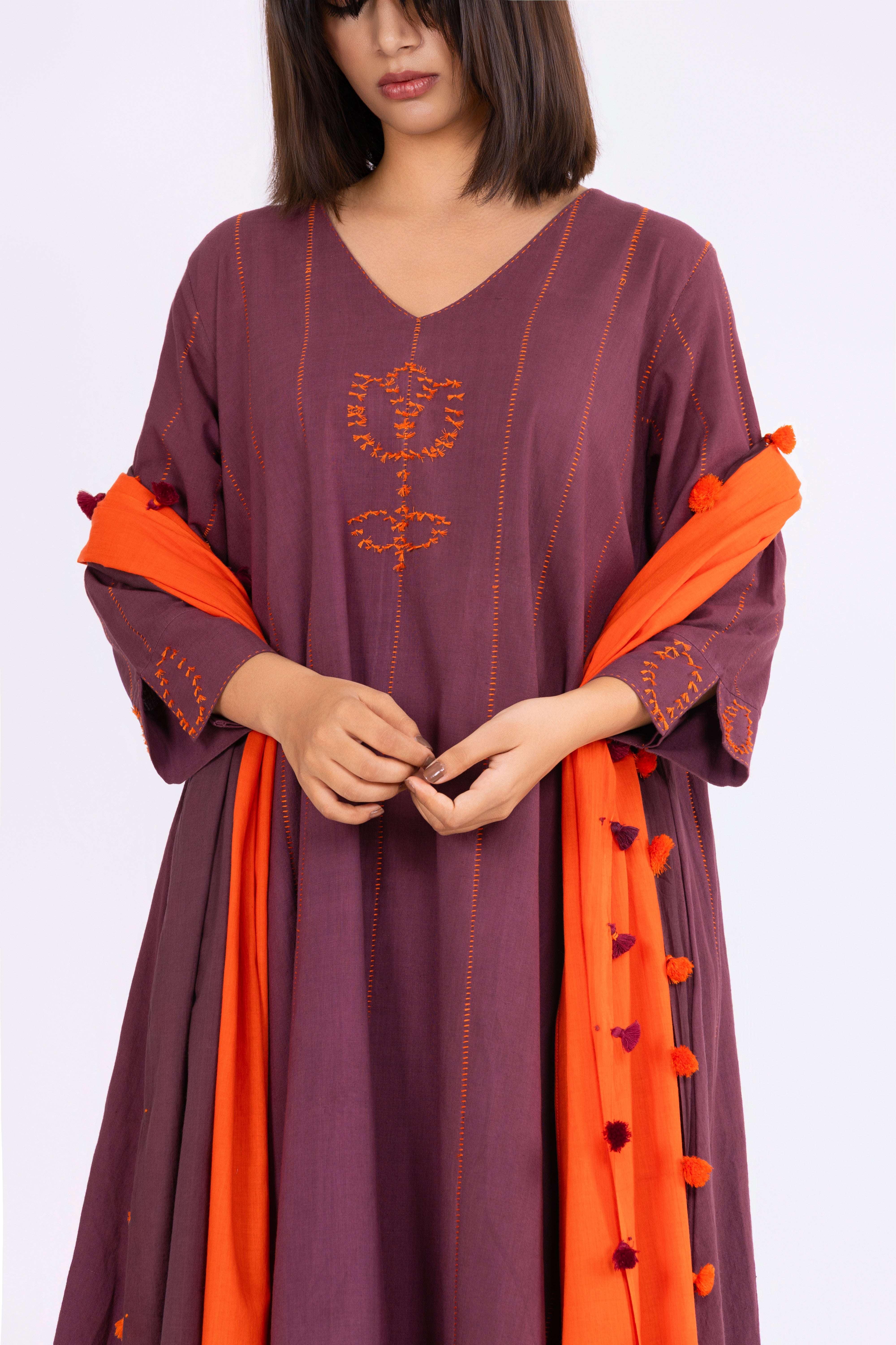 ChestNut Brown Kurta Set