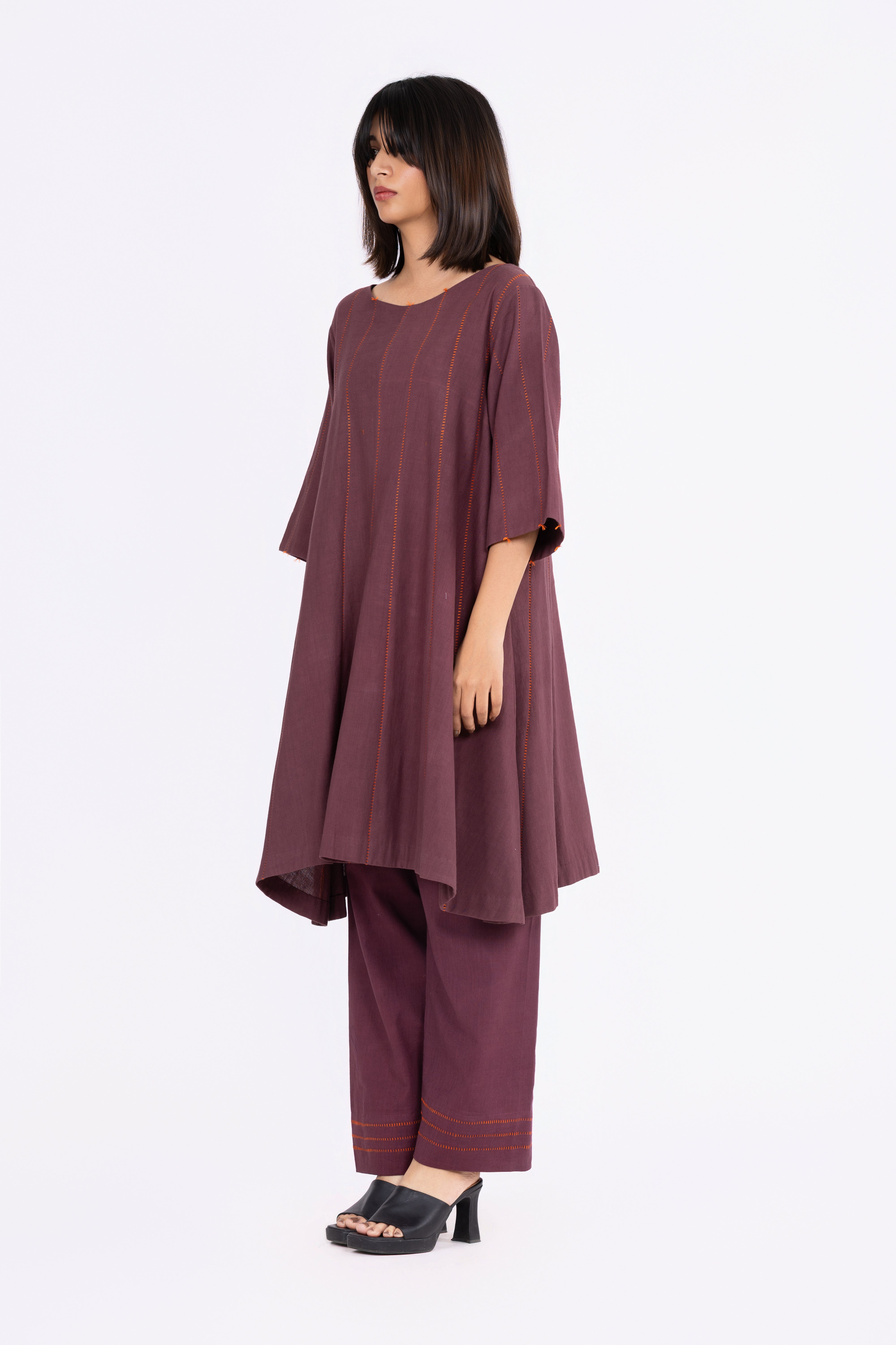 Chestnut Brown Tunic/Dress & Pants Set