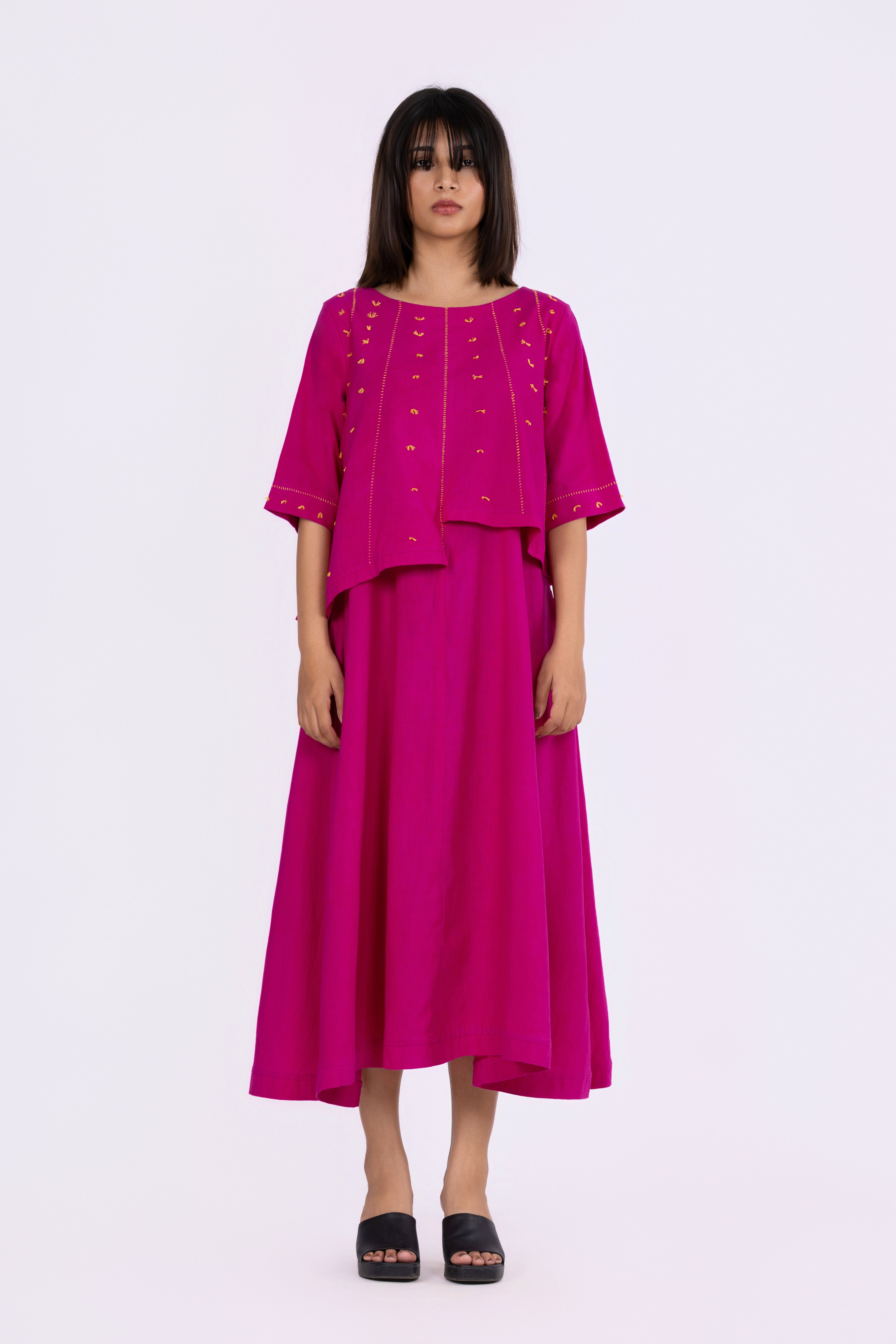 Fuchsia Layered Dress