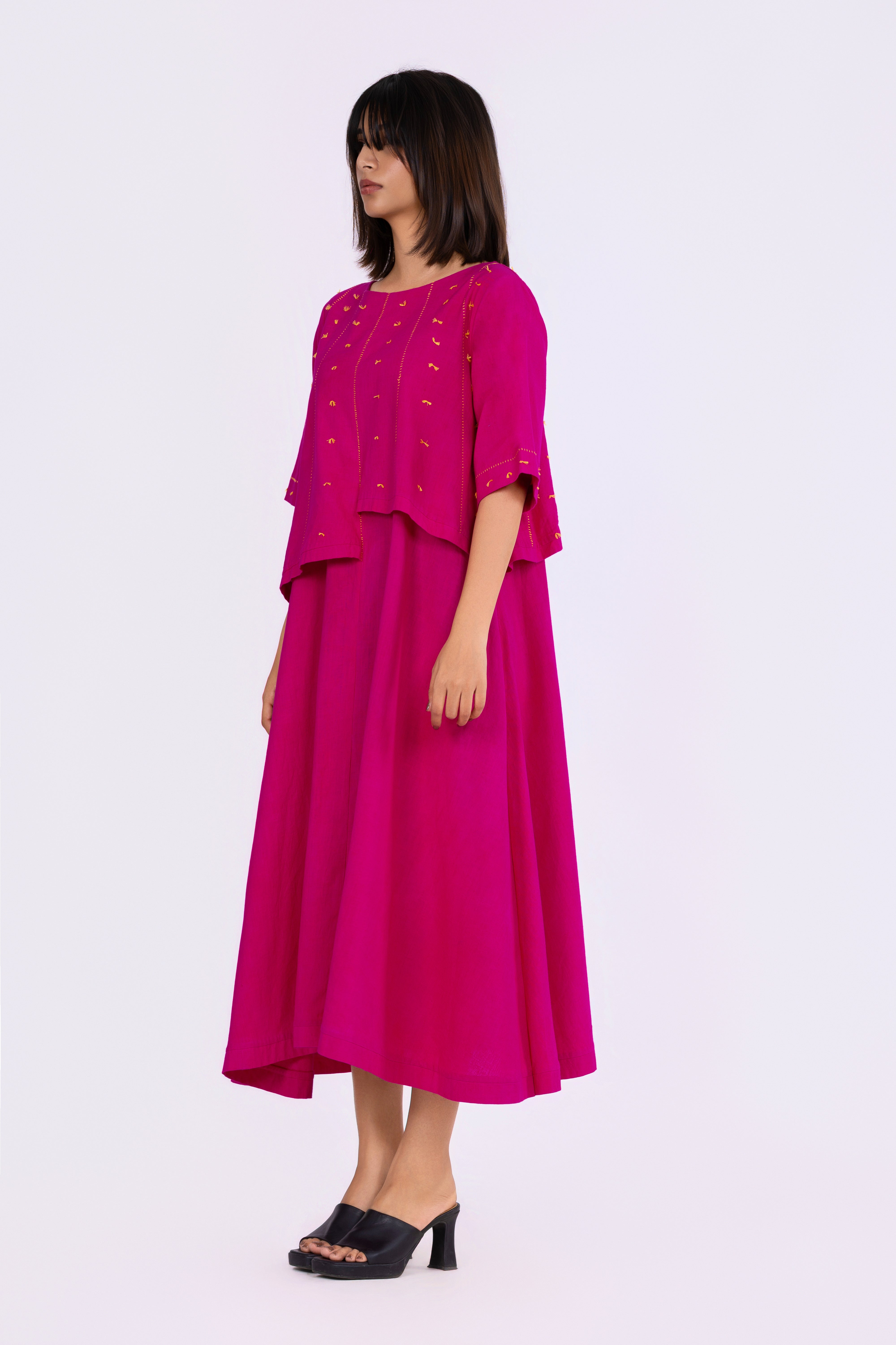 Fuchsia Layered Dress