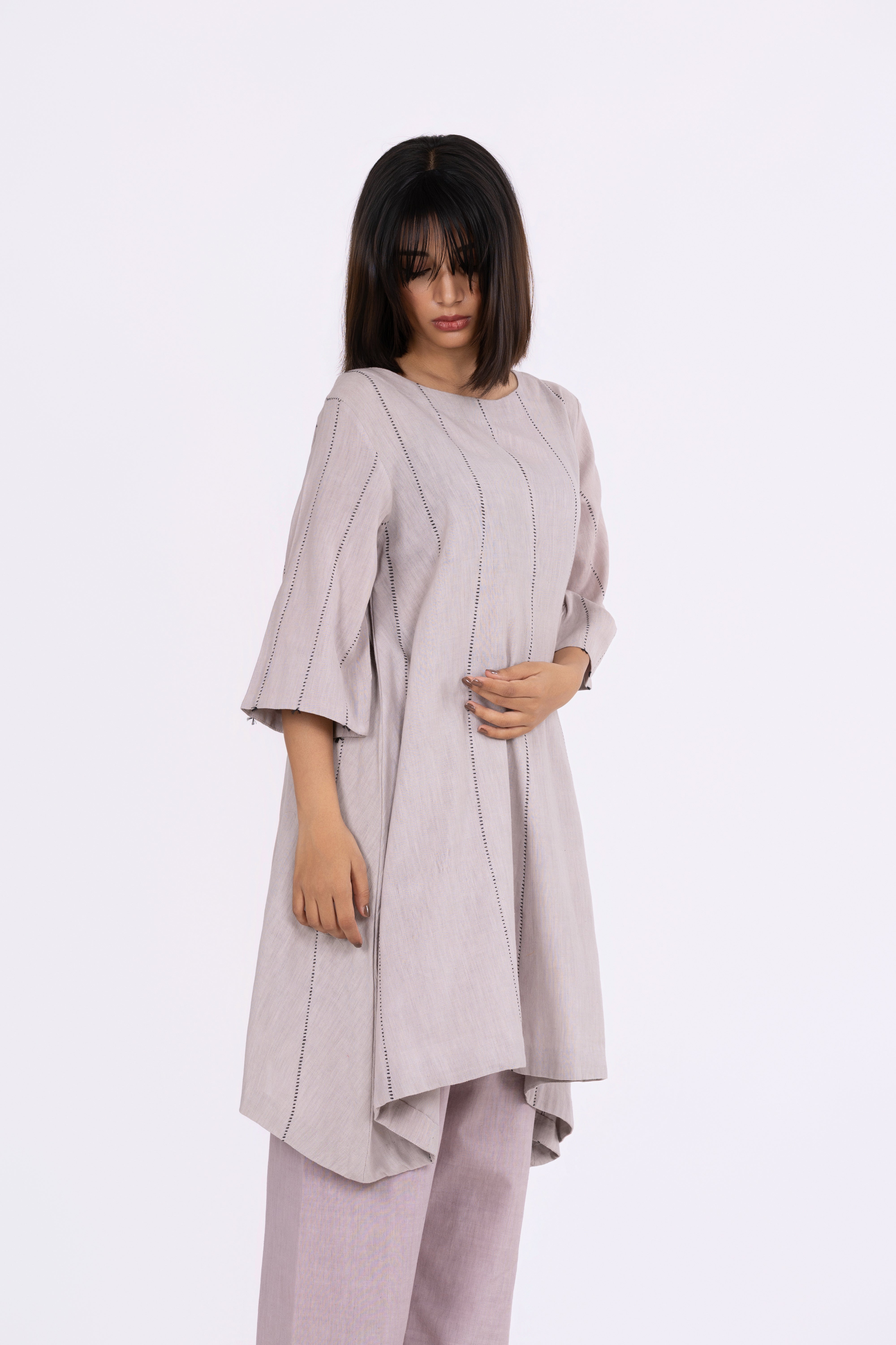 Chrome Grey Tunic/Dress & Pants Set