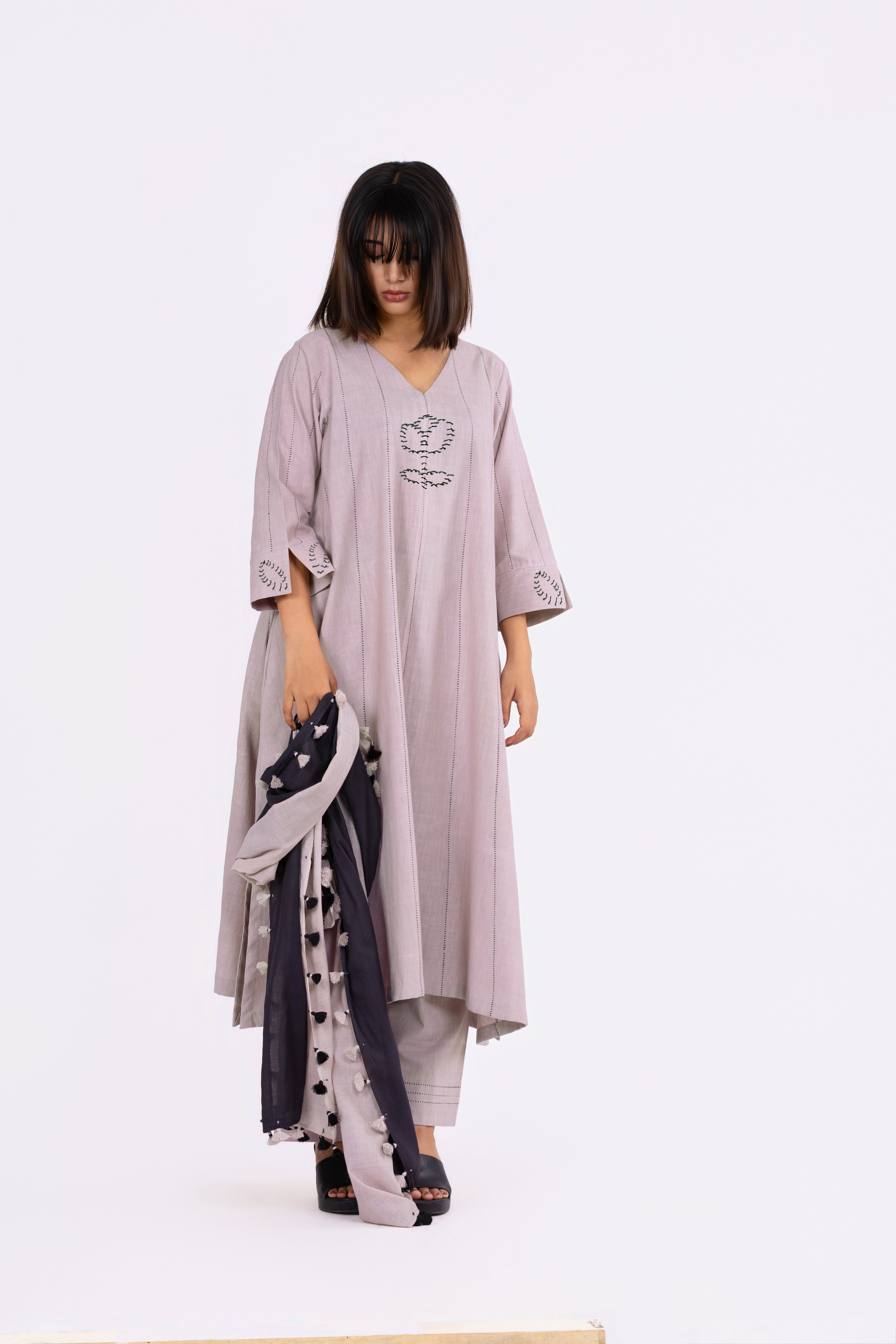 Chrome Grey Kurta Set