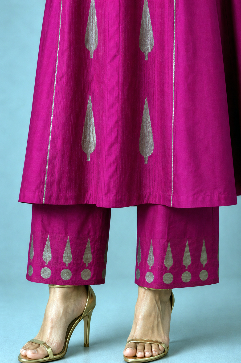 Kalidaar - Fuchsia Pink Kurta Set