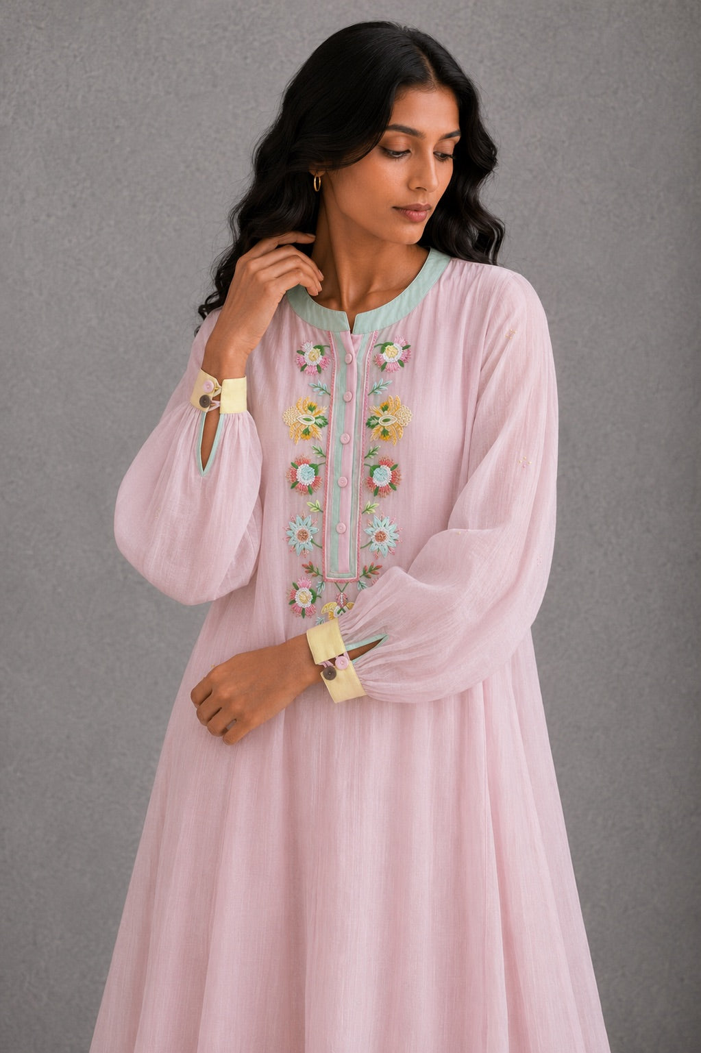 Pink Panelled Dress