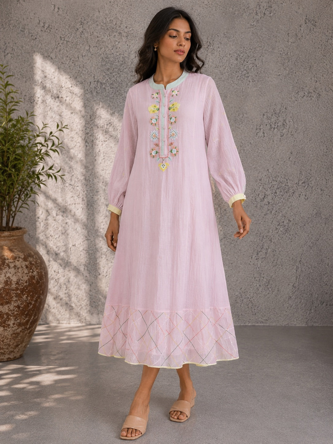 Pink Panelled Dress
