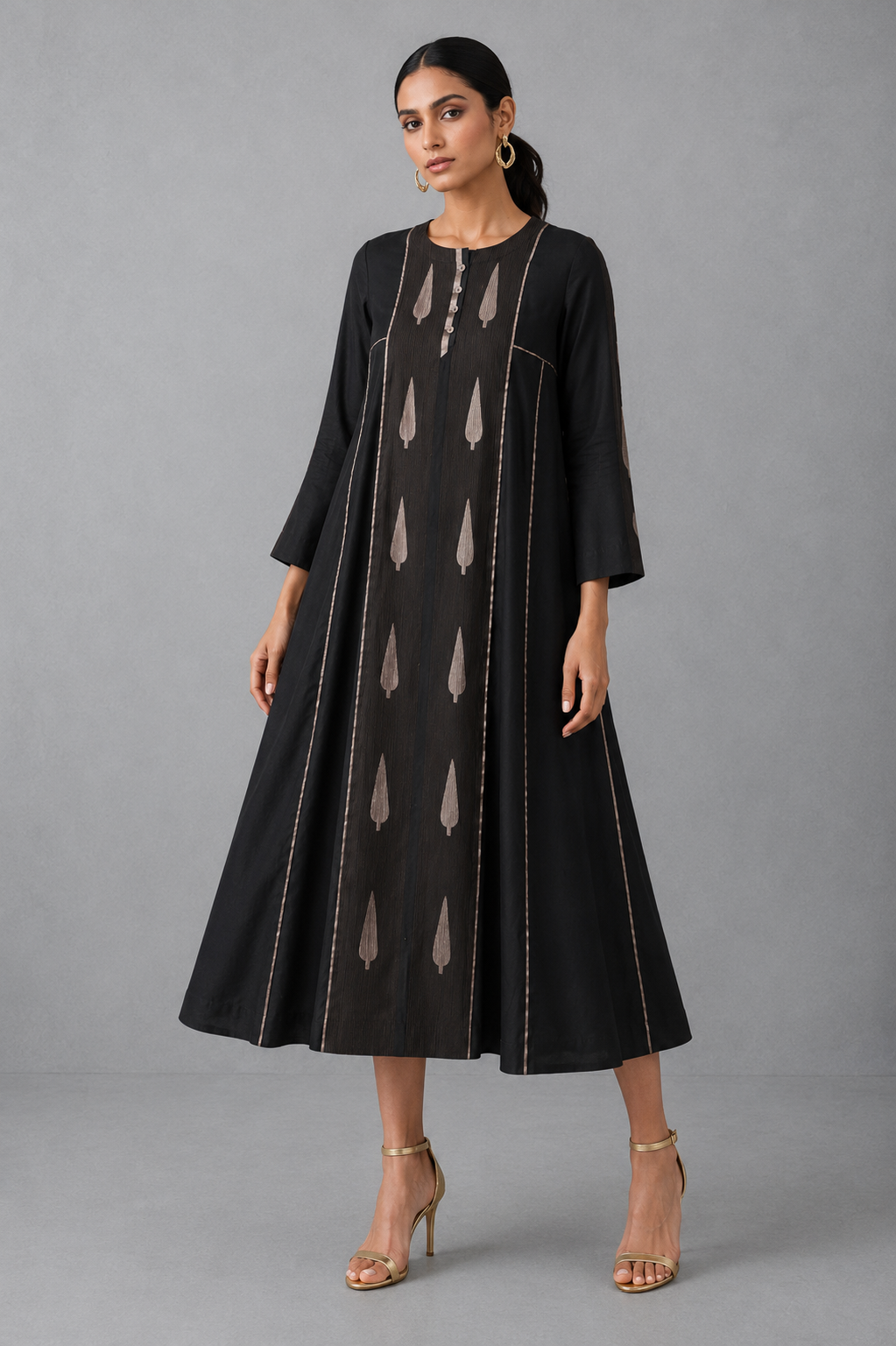 Kalidaar - Black Kurta Set