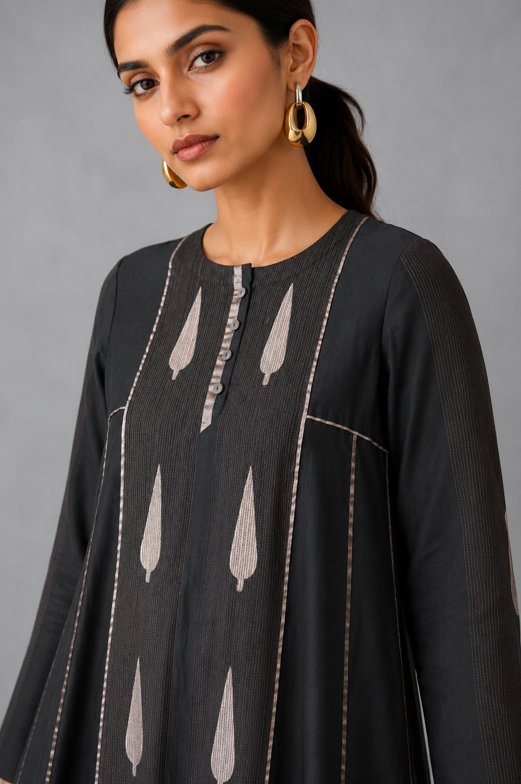 Kalidaar - Black Kurta Set