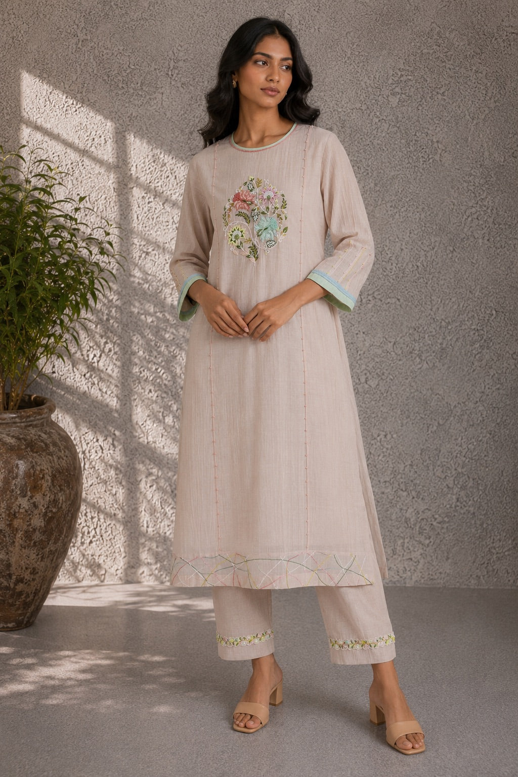 Soft Peach Kurta Set