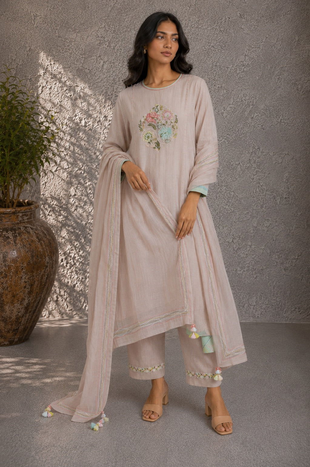Soft Peach Kurta Set