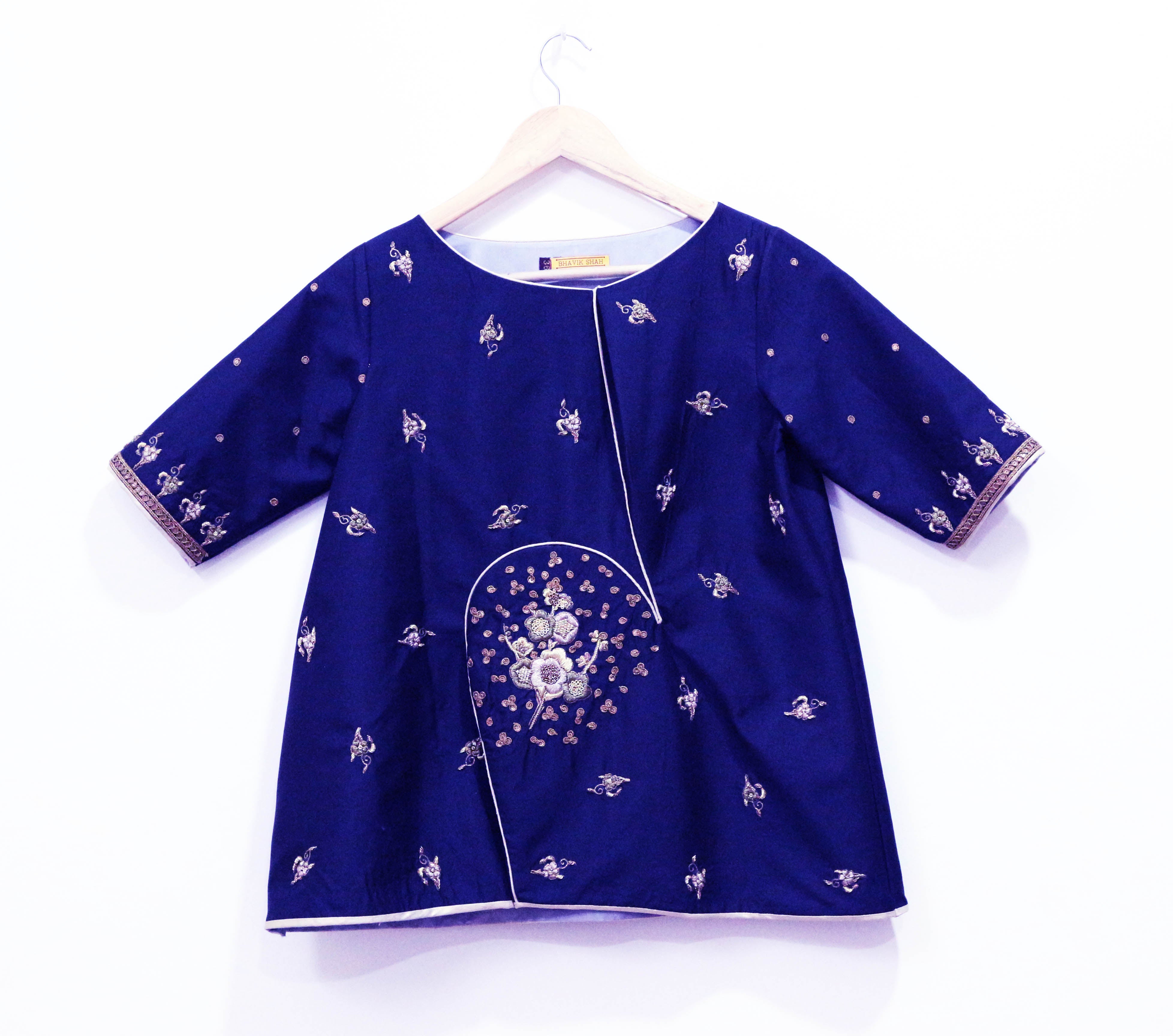 Hand Embroidered Silk Top