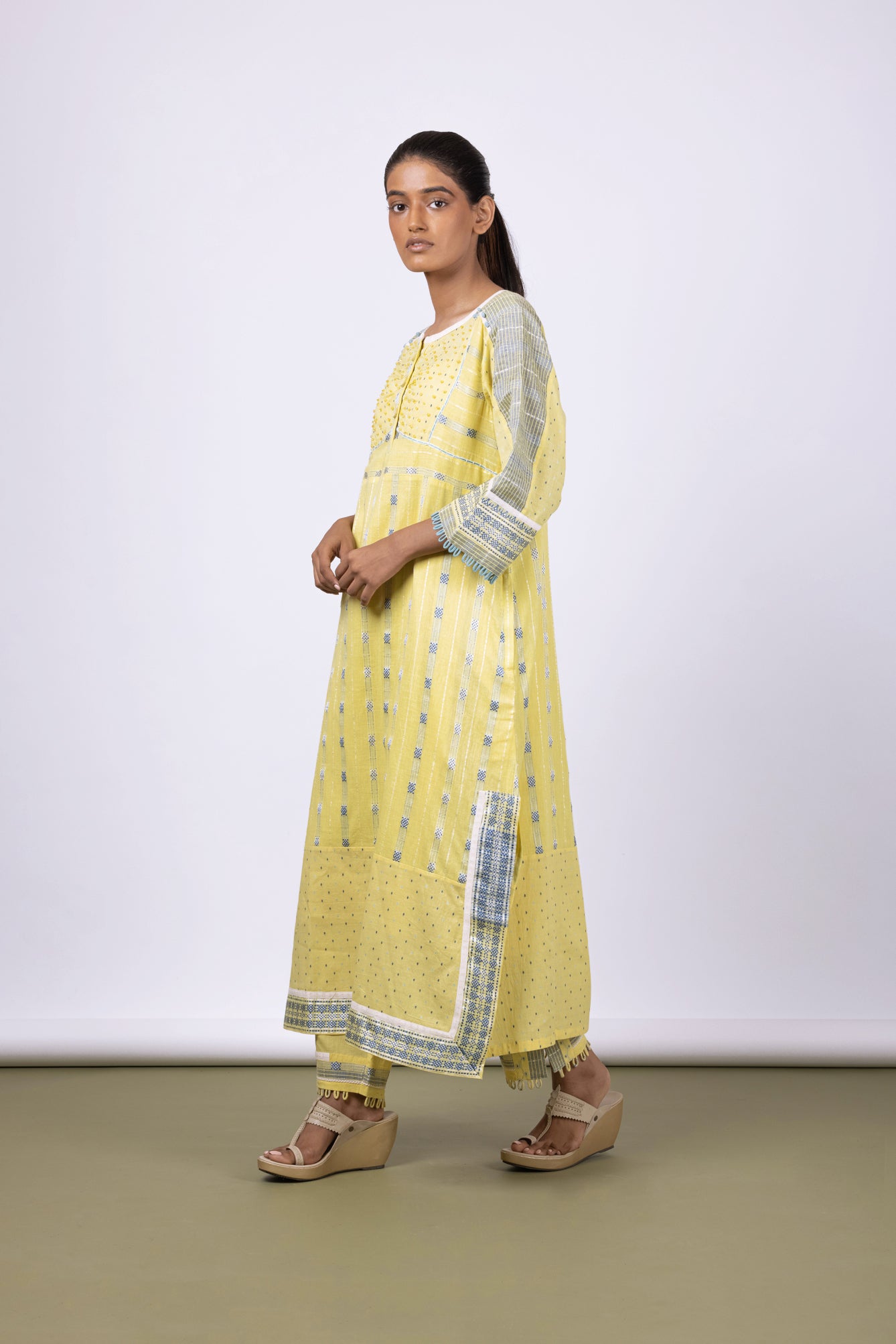 Limelight Yellow Kurta Set - Mélange