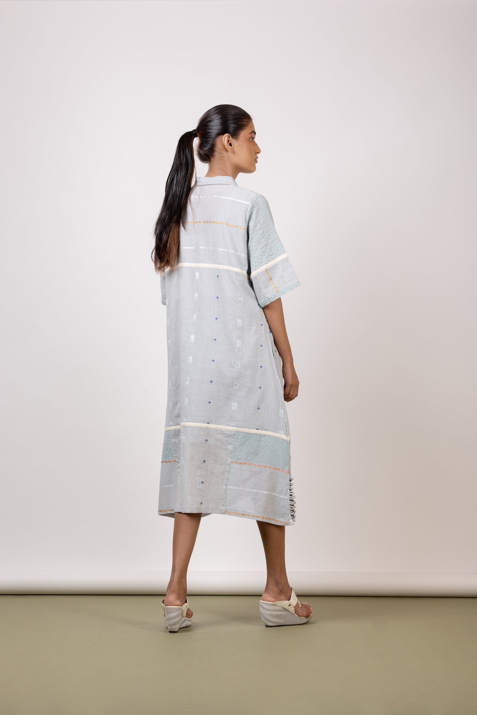 Blush Grey Shirt Dress - Mélange