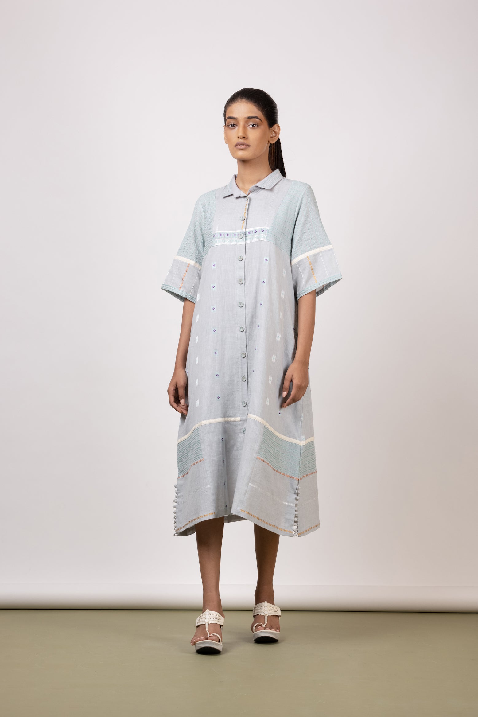 Blush Grey Shirt Dress - Mélange