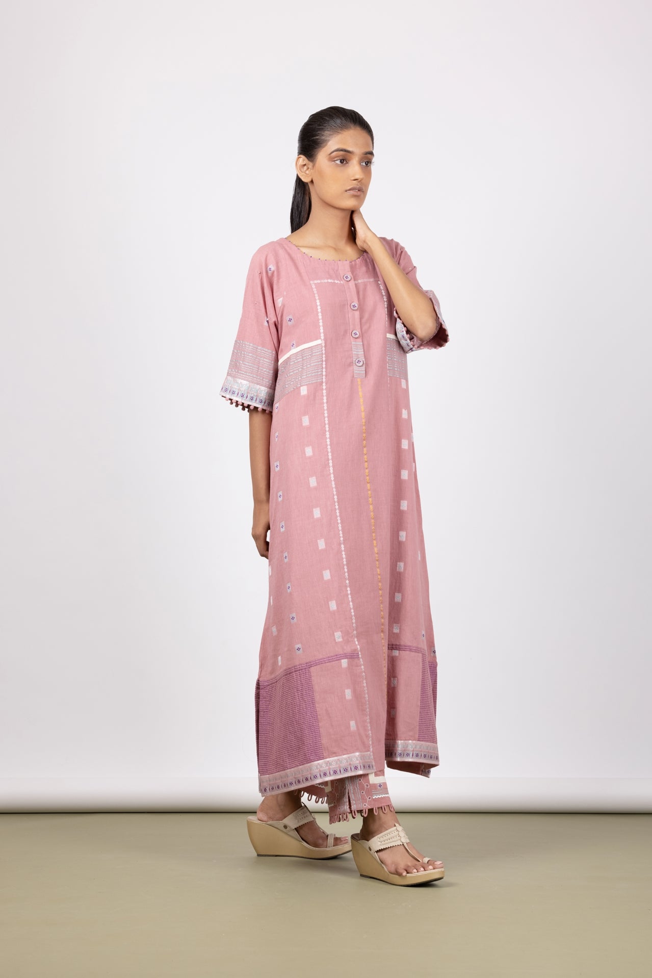 Mellow Pink Kurta Set - Mélange