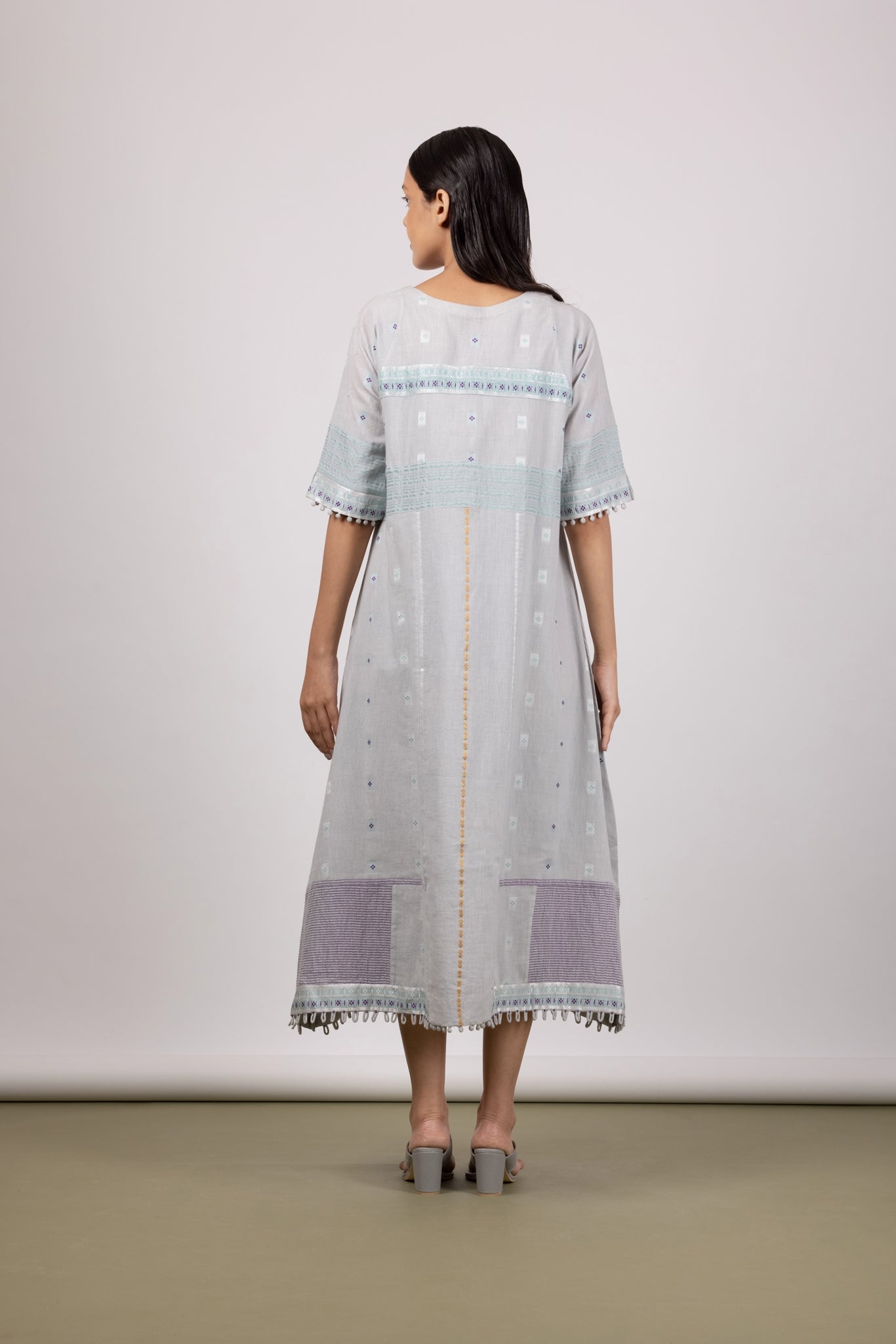 Blush Grey Long Dress - Mélange