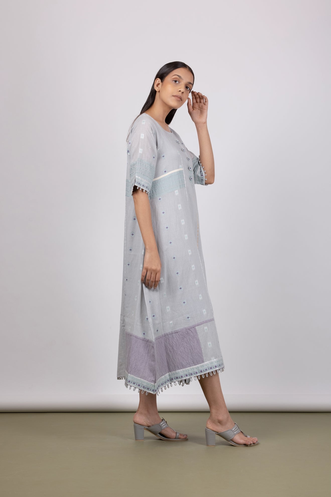 Blush Grey Long Dress - Mélange