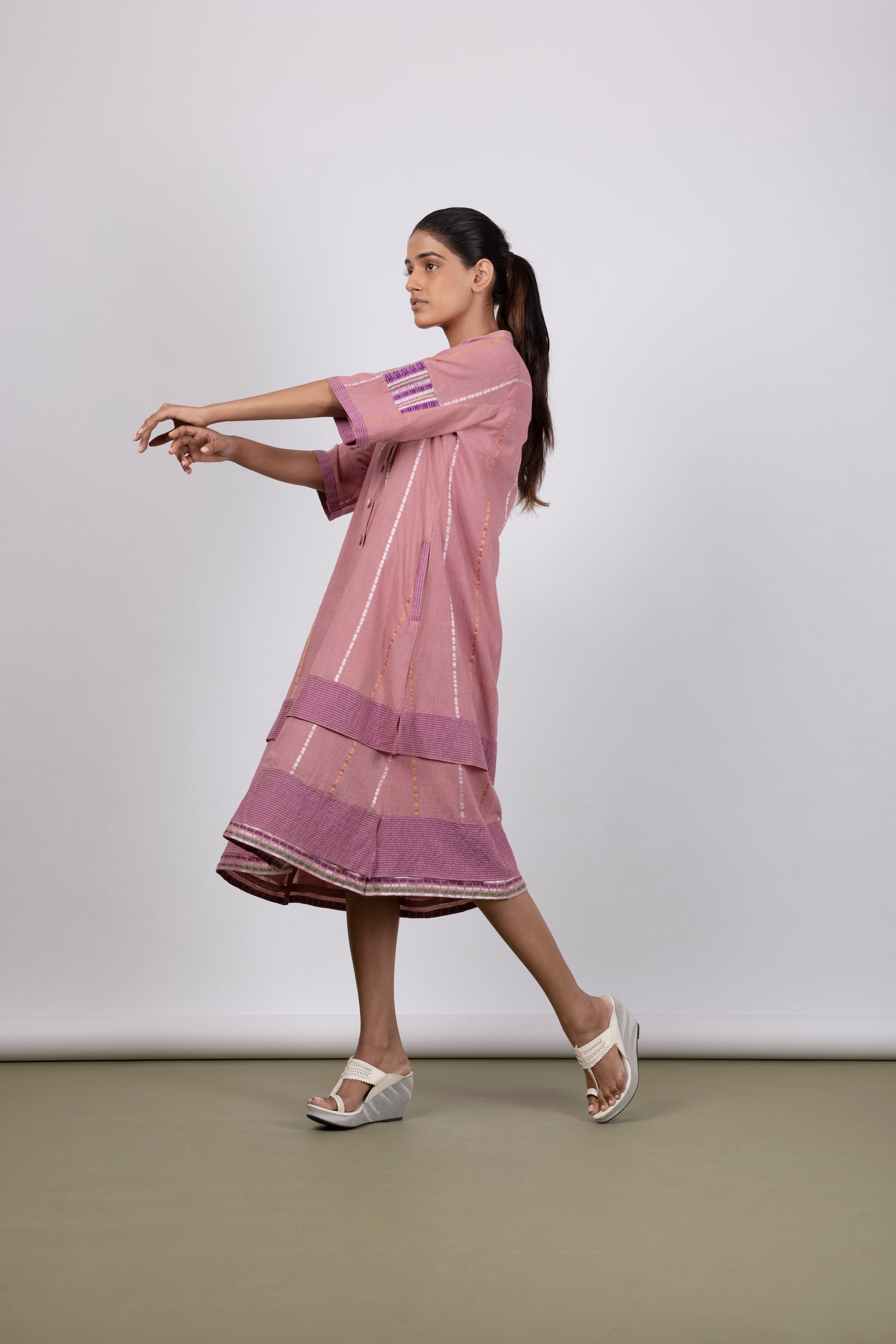 Mellow Pink Shirt Dress - Mélange