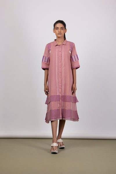 Mellow Pink Shirt Dress - Mélange
