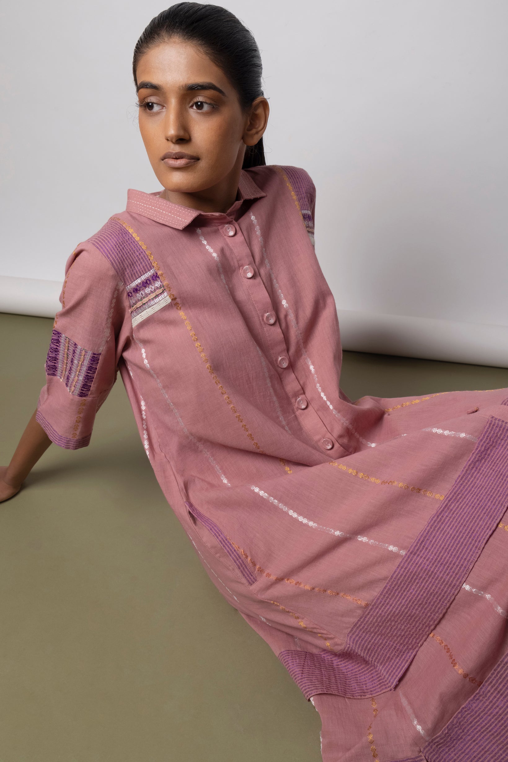 Mellow Pink Shirt Dress - Mélange